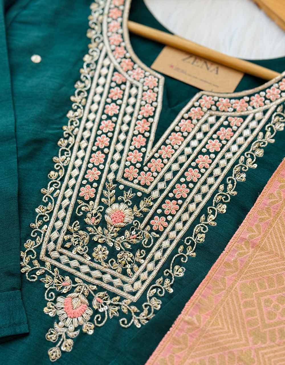 Ready-to-Wear Dola Silk Kurti Set โจ - Image 4