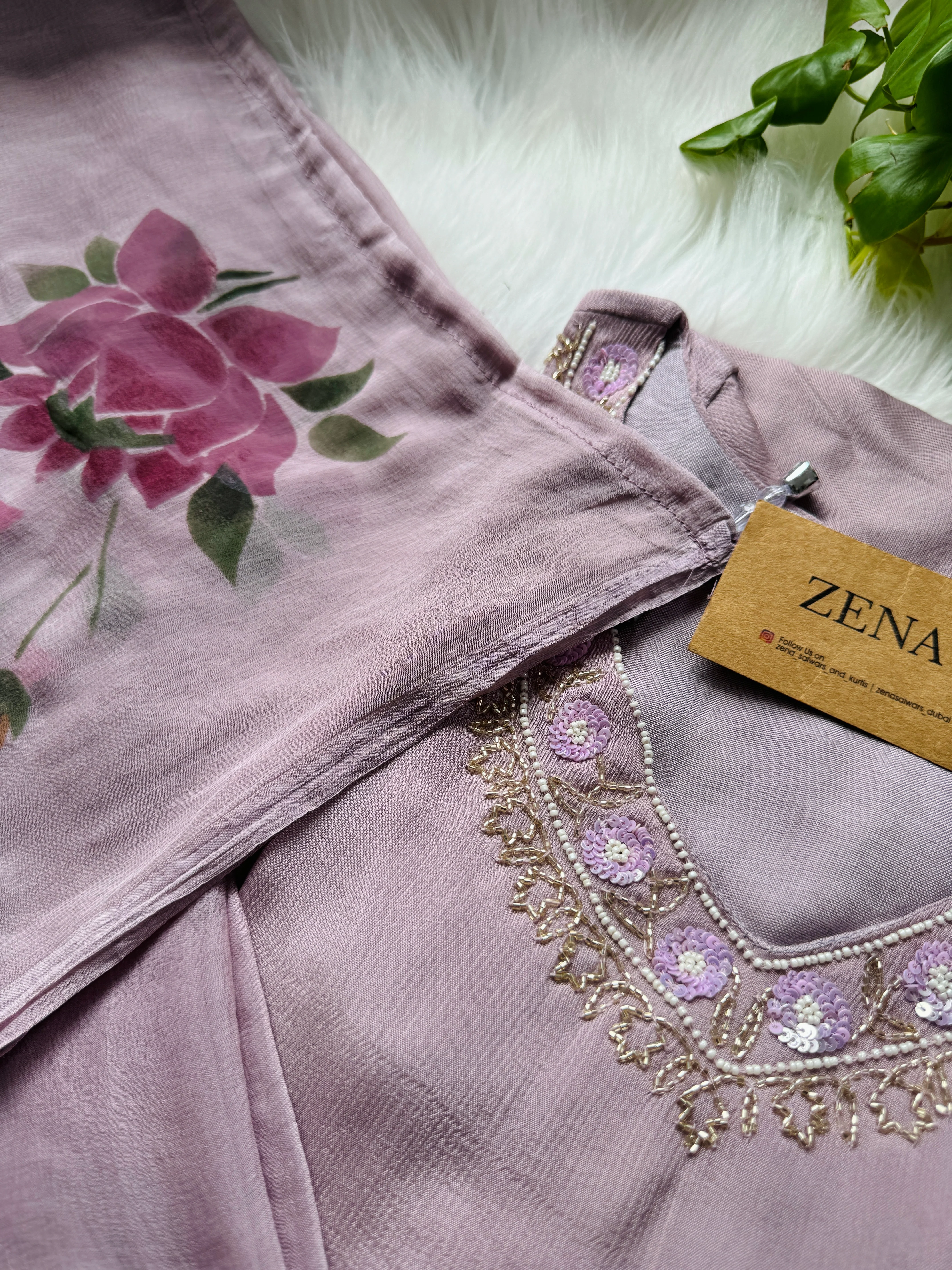 Pure Chinon Handwork Kurti Set β Subtle Luxury for Every Occasion - Image 4
