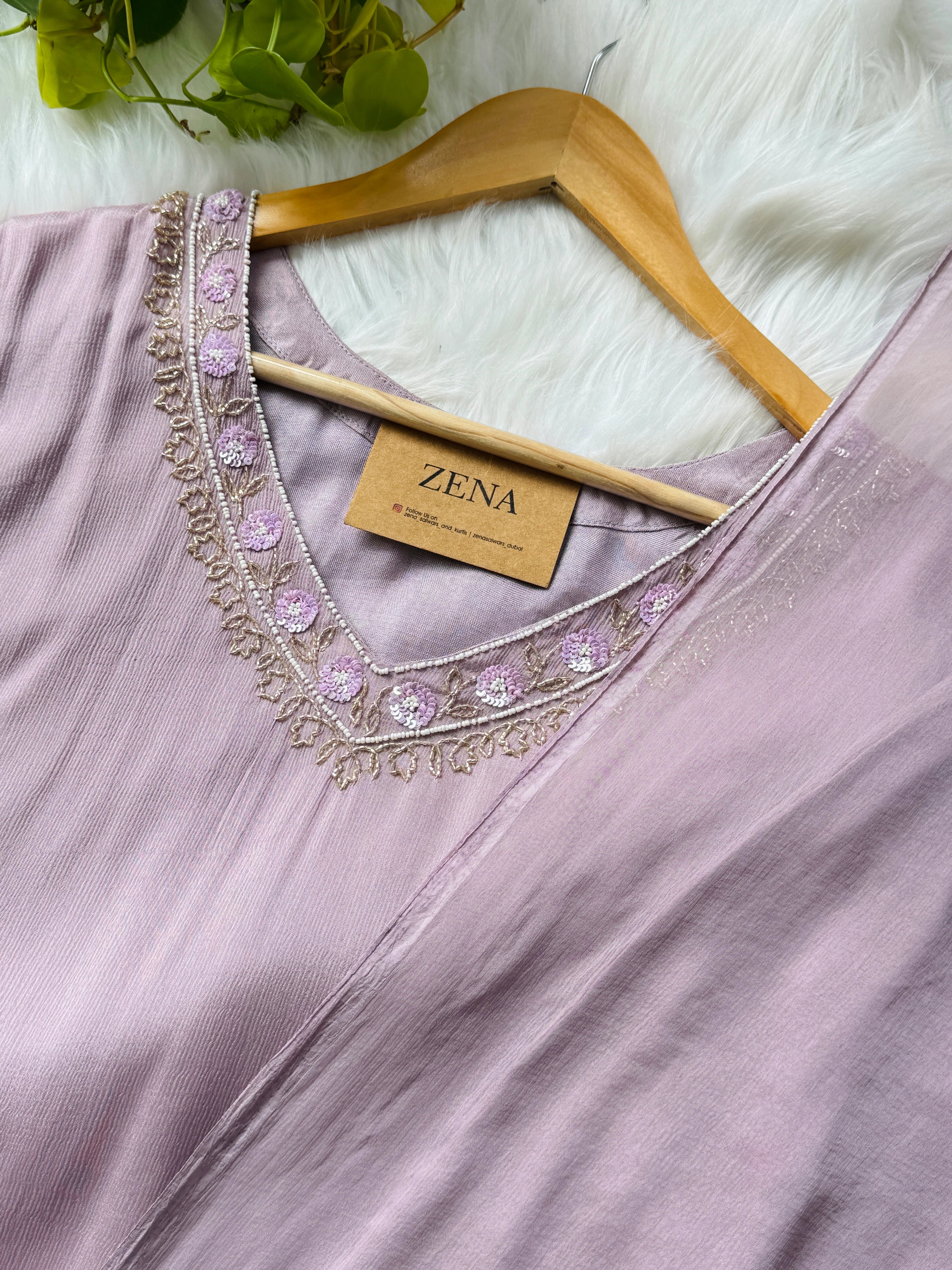 Pure Chinon Handwork Kurti Set β Subtle Luxury for Every Occasion - Image 5