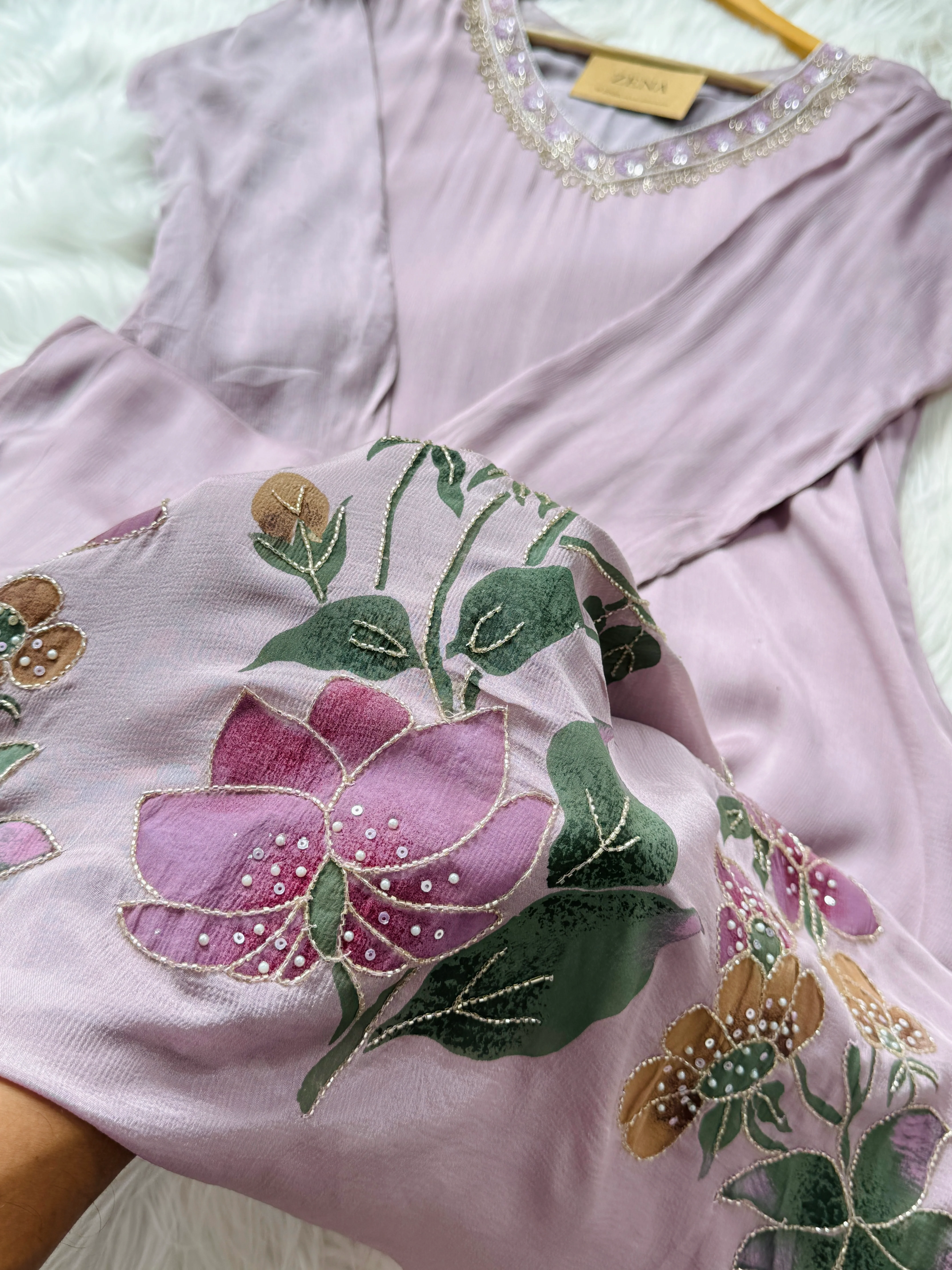 Pure Chinon Handwork Kurti Set β Subtle Luxury for Every Occasion - Image 8