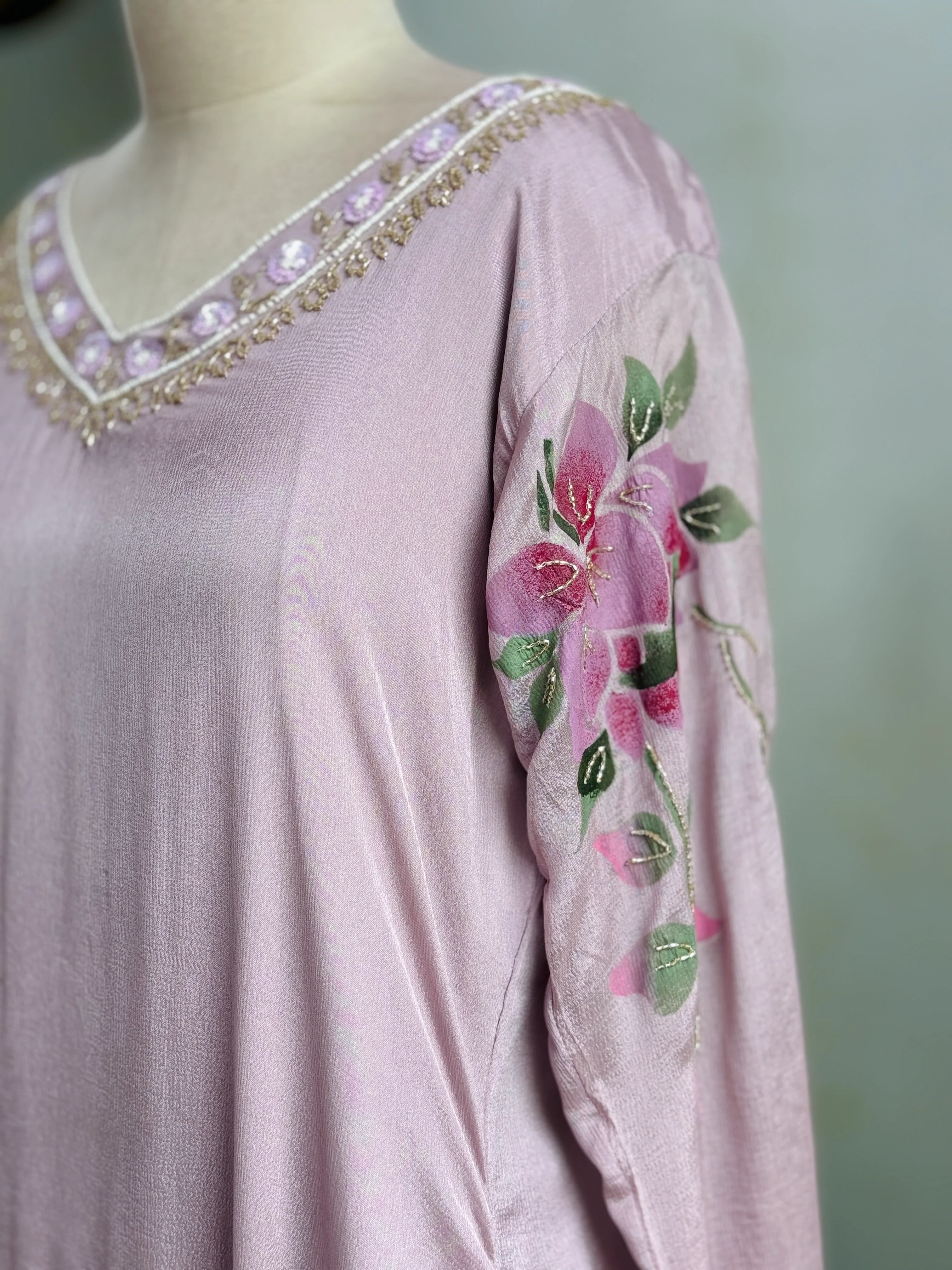 Pure Chinon Handwork Kurti Set β Subtle Luxury for Every Occasion - Image 9