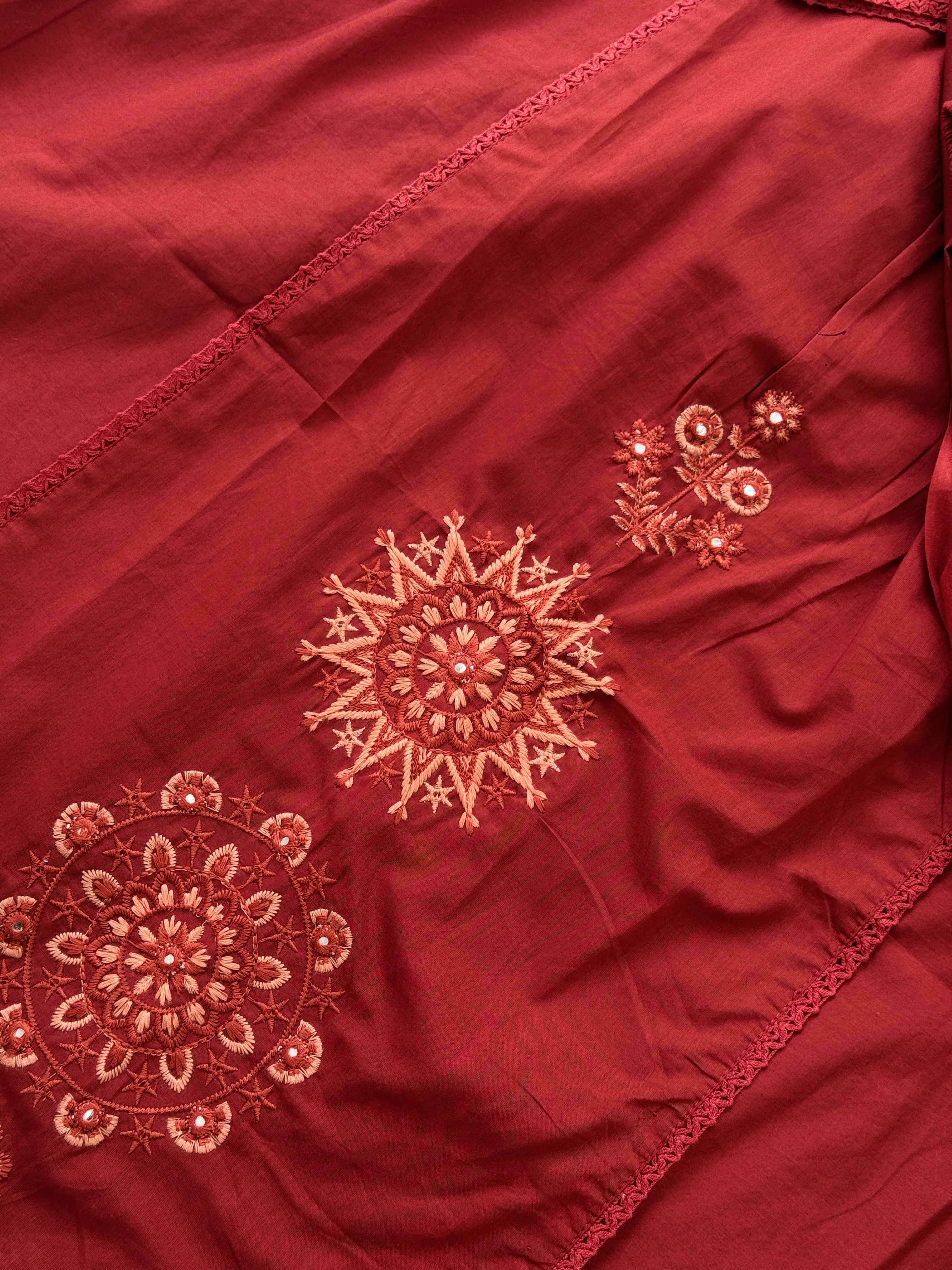 Pure Cotton Embroidered Anarkali Set - Image 8