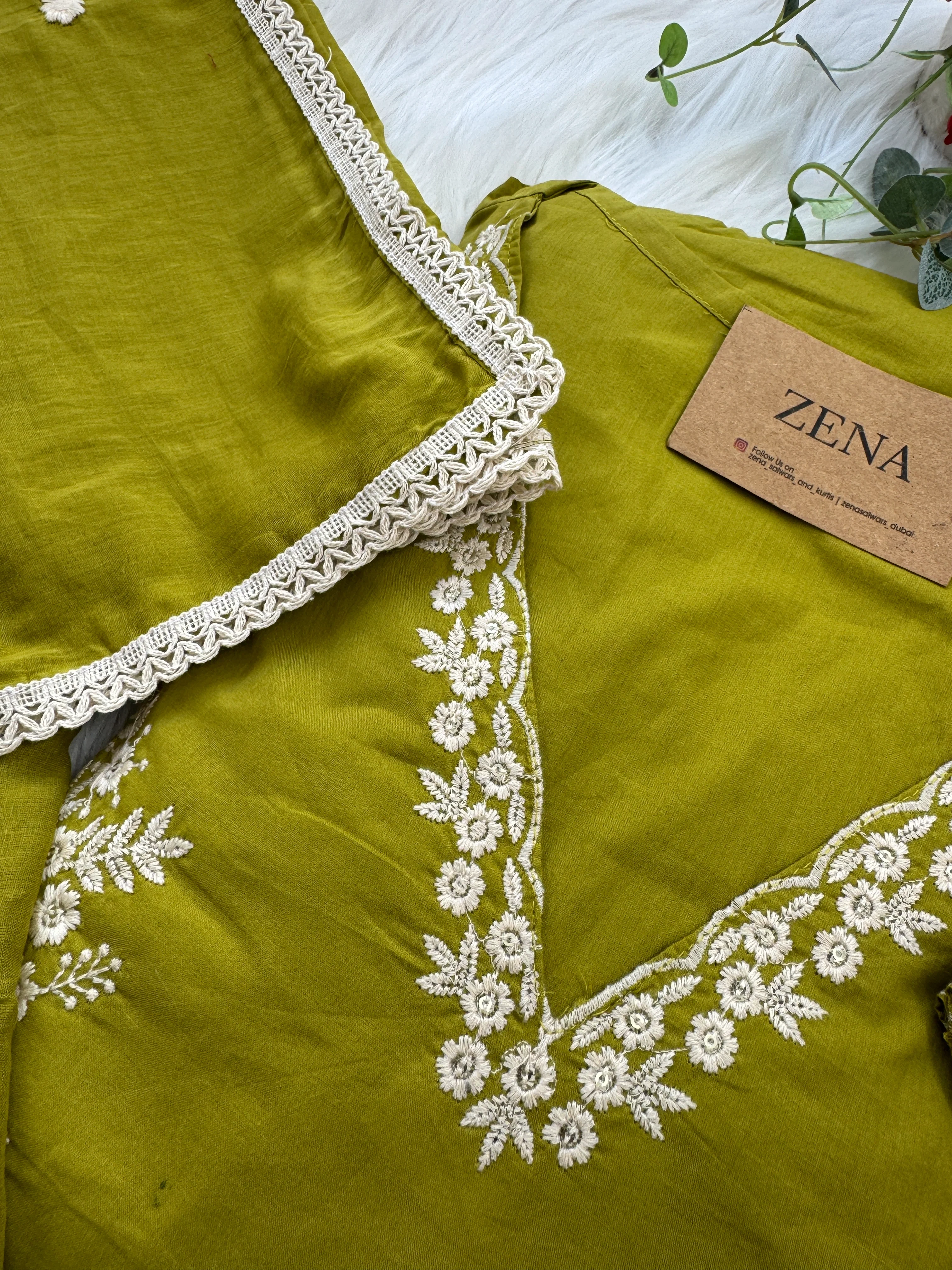 Pure Cotton Embroidered Kurti Set 🌿 - Image 3