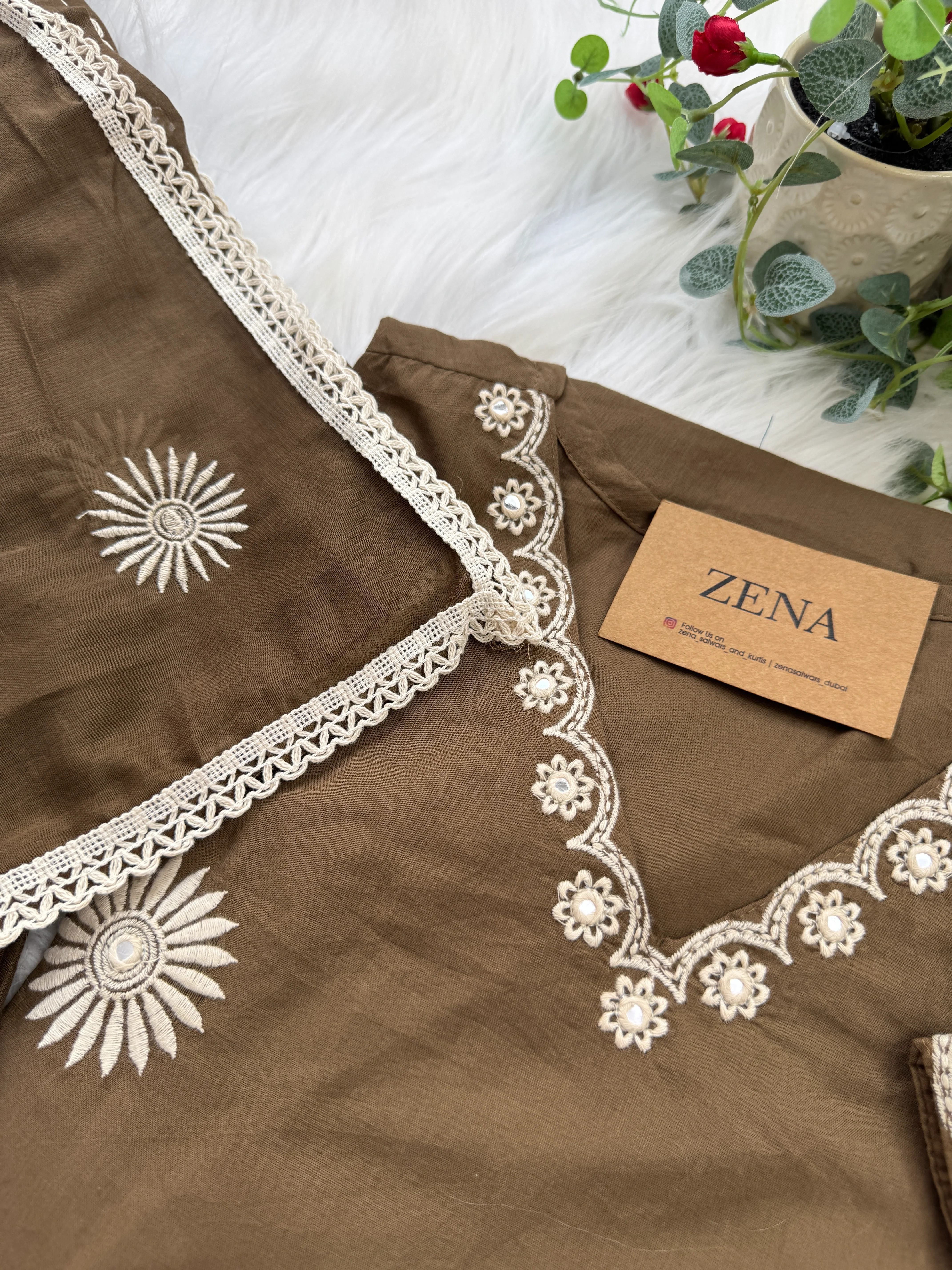 Pure Cotton Embroidered Kurti Set πΏ - Image 3