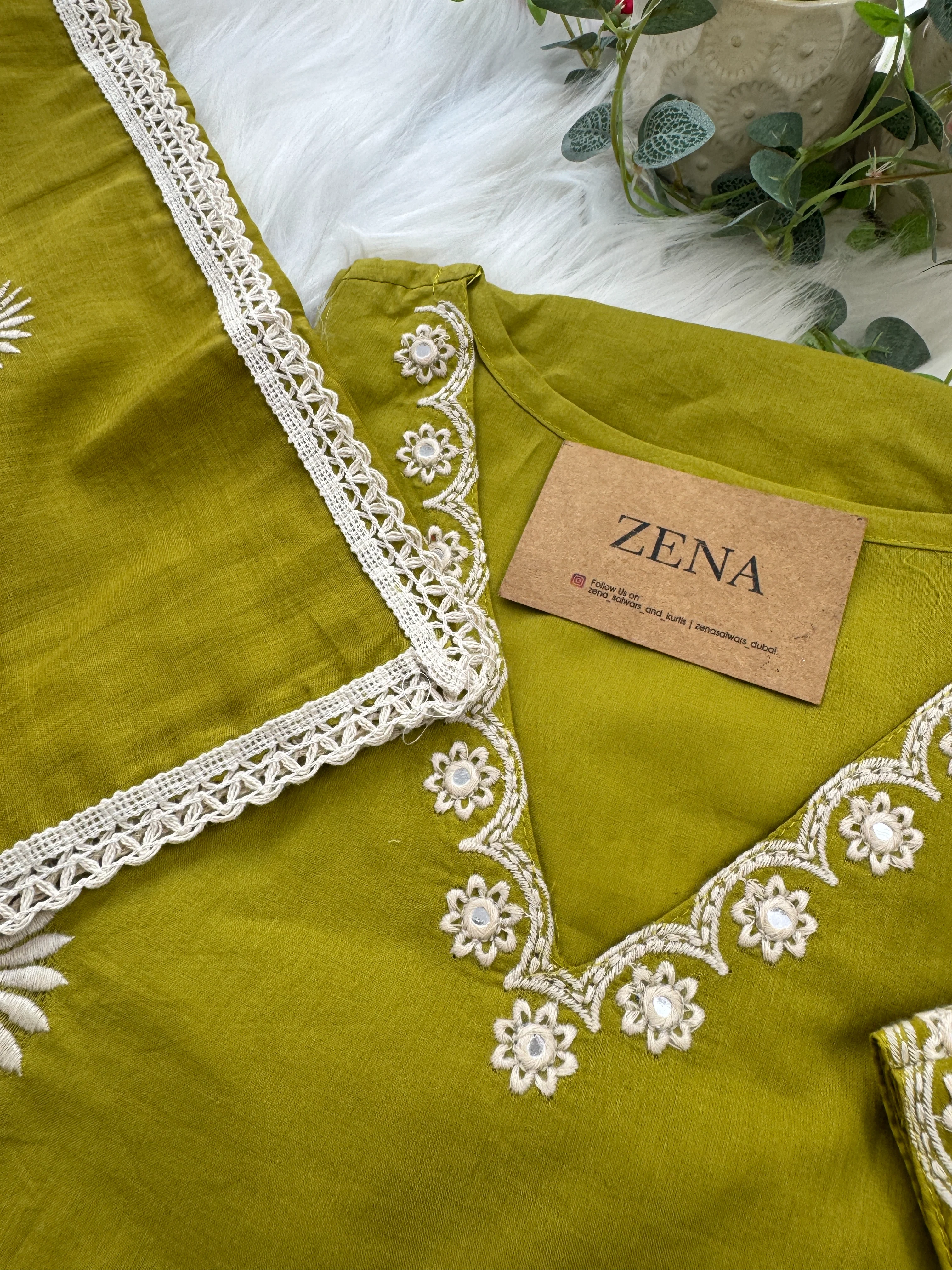 Pure Cotton Embroidered Kurti Set 🌿 - Image 3
