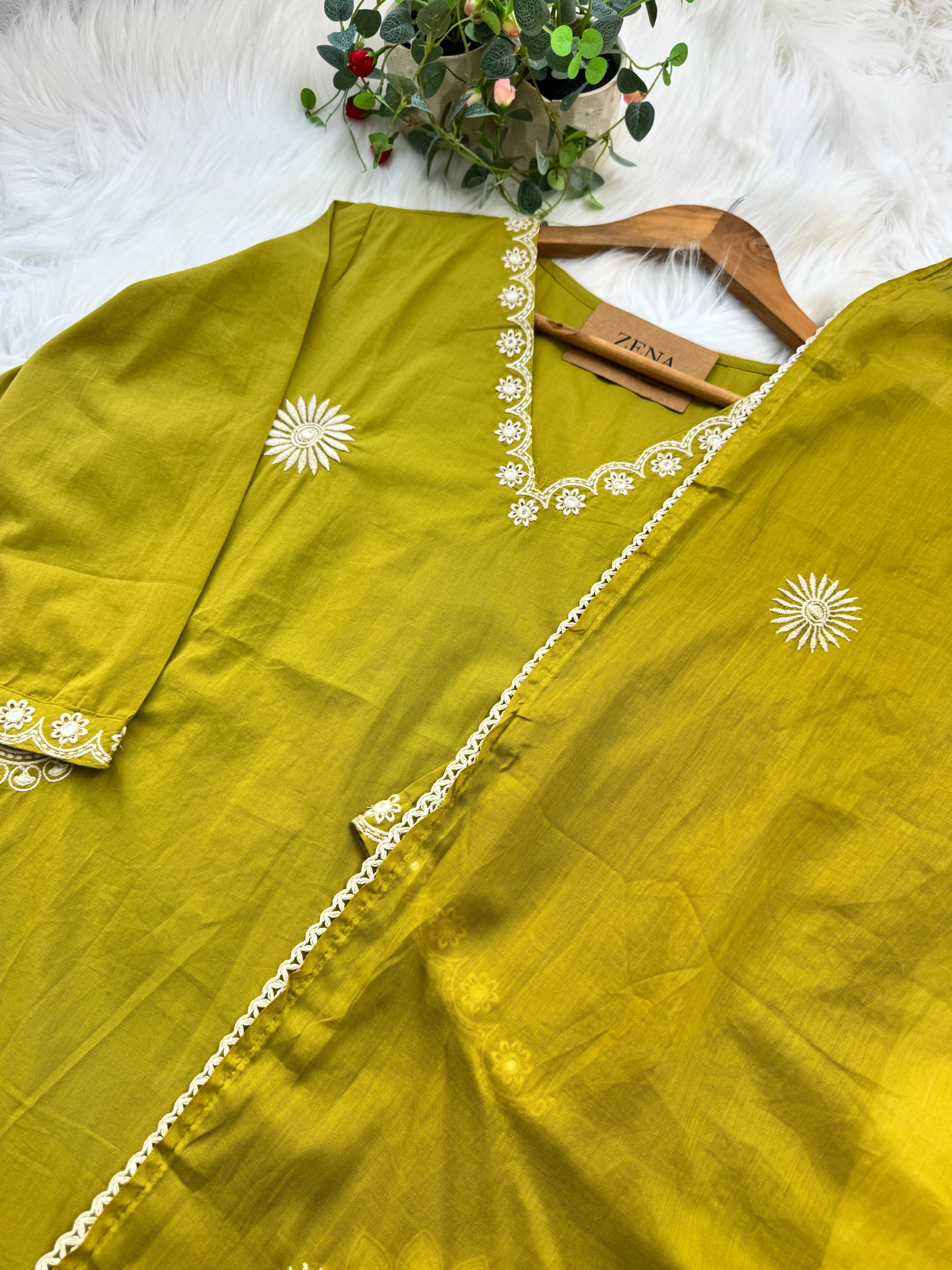 Pure Cotton Embroidered Kurti Set 🌿 - Image 5