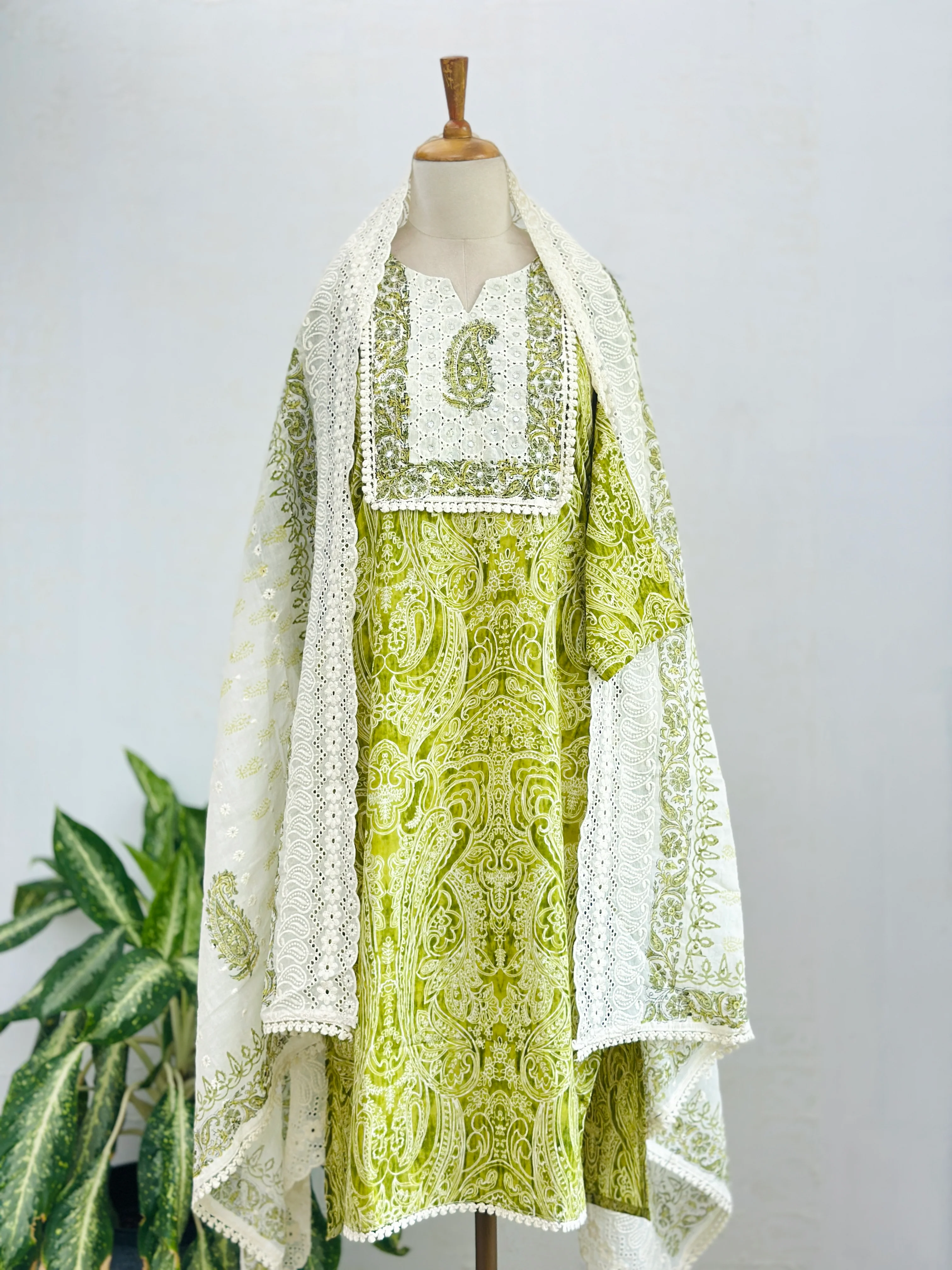 Pure cotton hakuba kurti set - Image 2