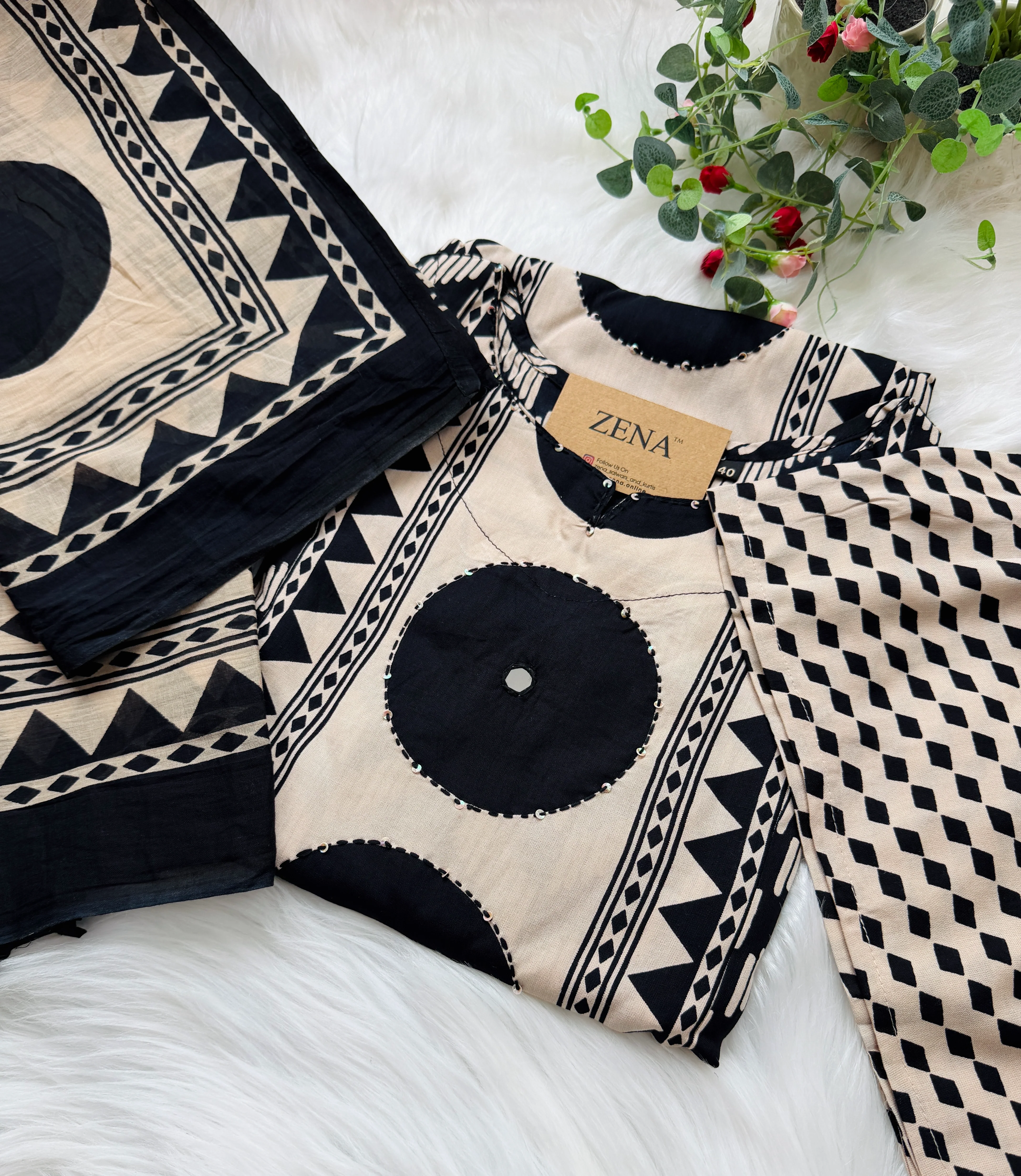 Pure Cotton Ready-to-Wear Kurti Set — Comfort Meets Everyday Elegance