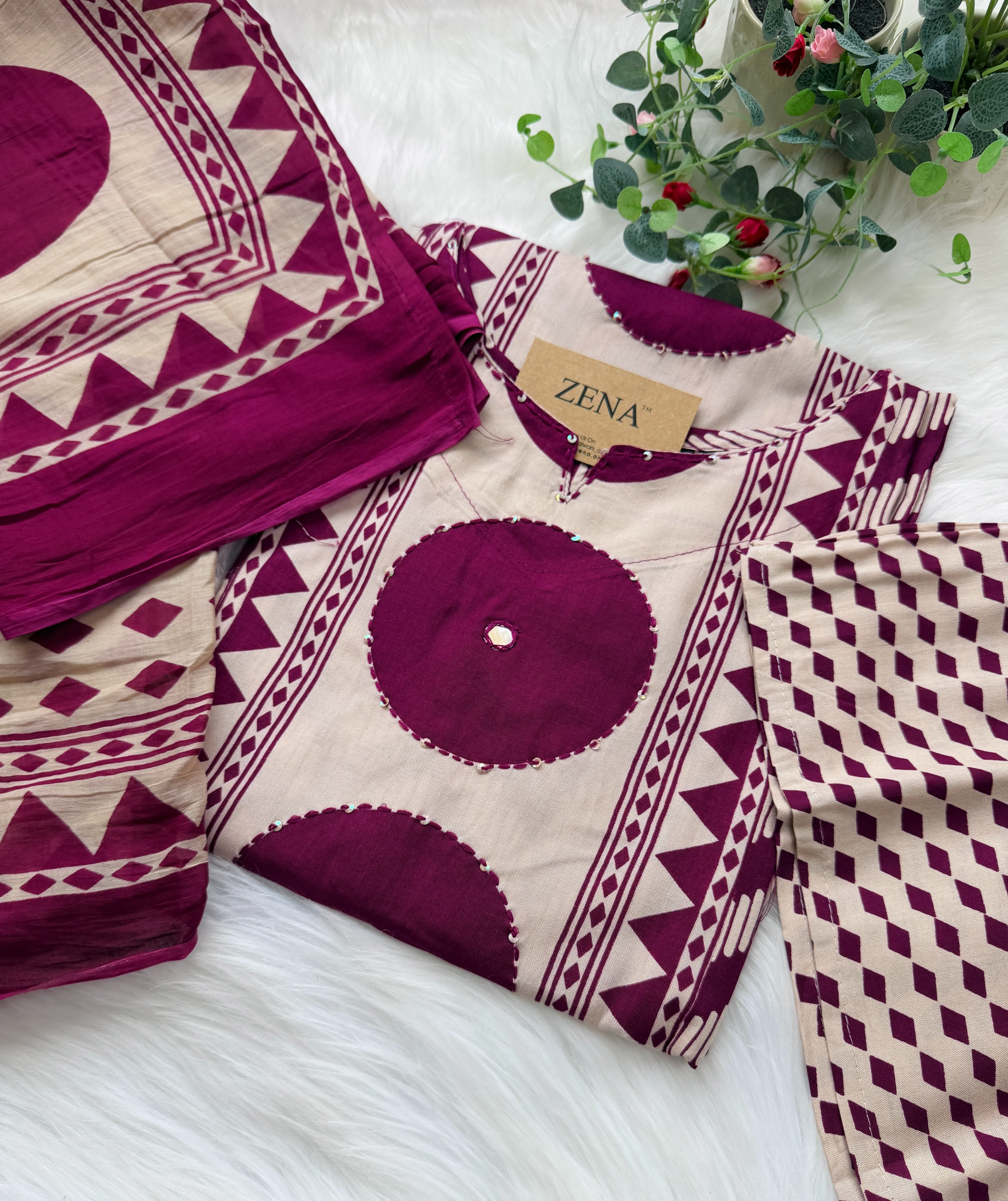 Pure Cotton Ready-to-Wear Kurti Set — Comfort Meets Everyday Elegance