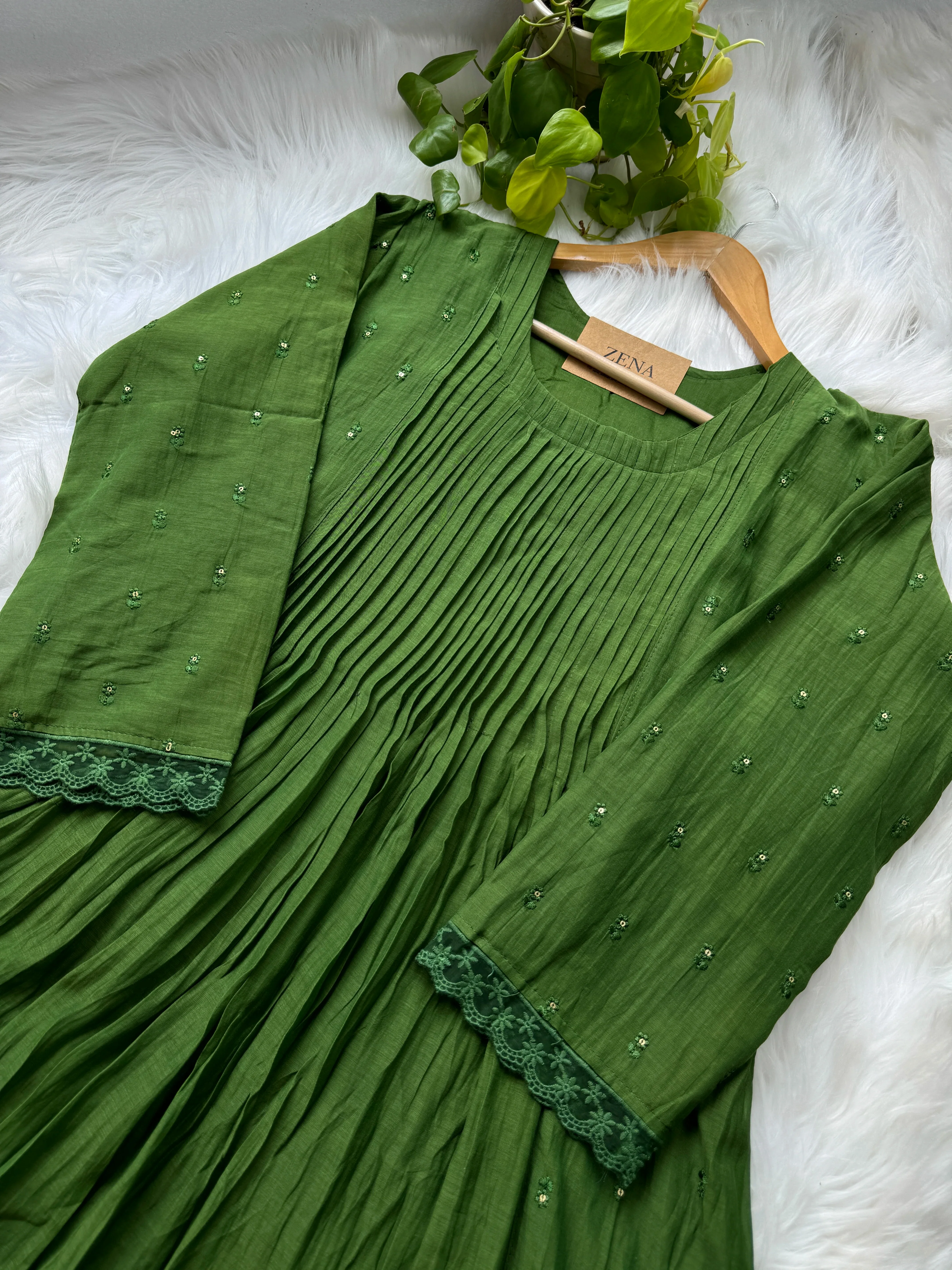 Pure Mul Chanderi Anarkali Suit Set β Elegant Festive Wear - Image 4