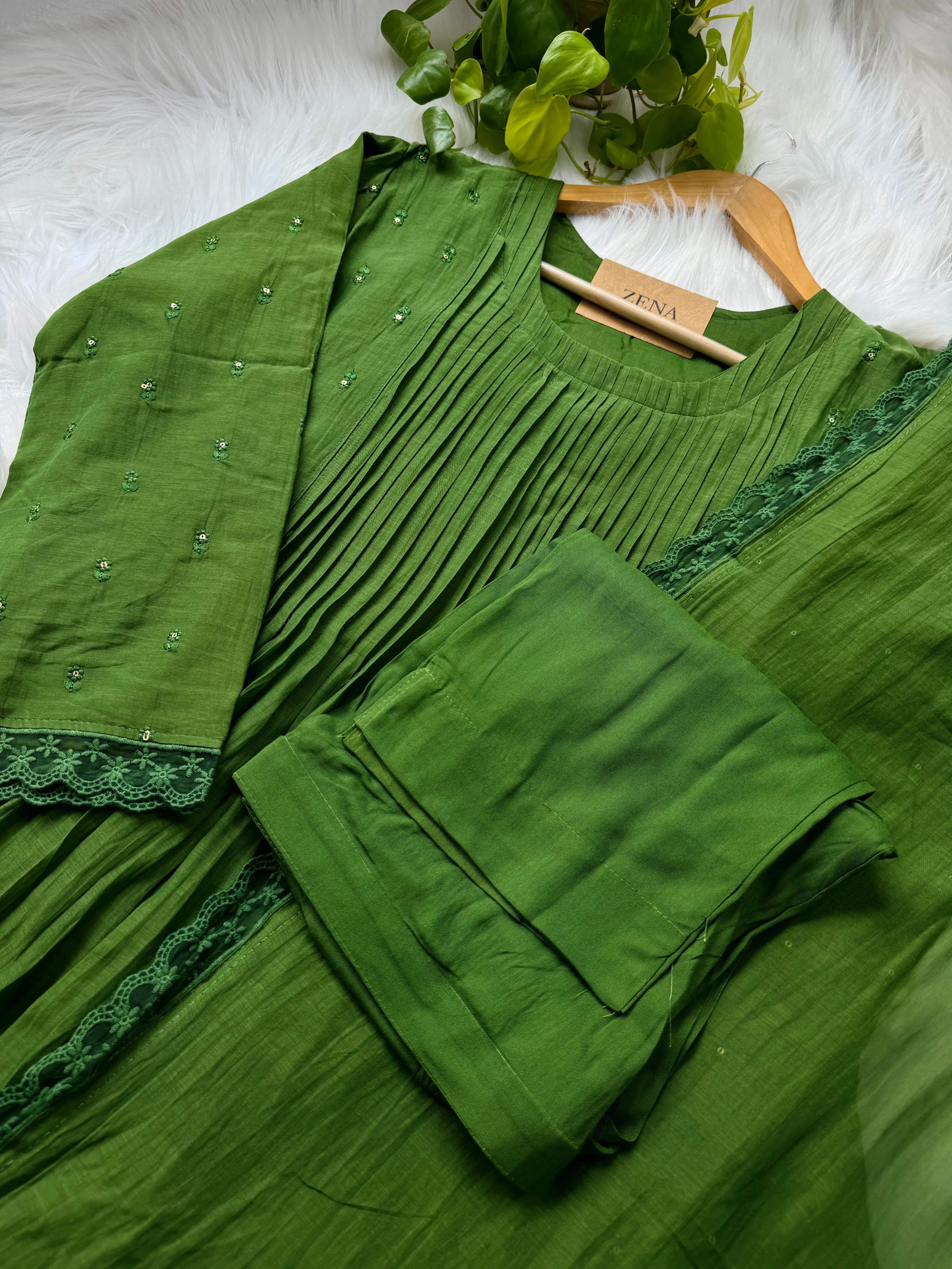 Pure Mul Chanderi Anarkali Suit Set β Elegant Festive Wear - Image 5