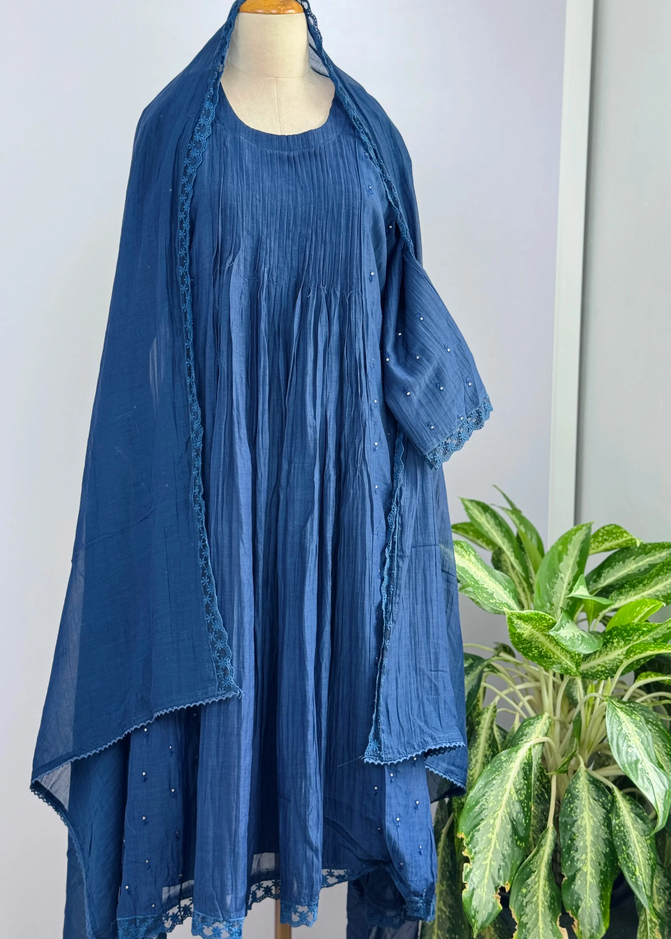 Pure Mul Chanderi Anarkali Suit Set β Elegant Festive Wear - Image 2