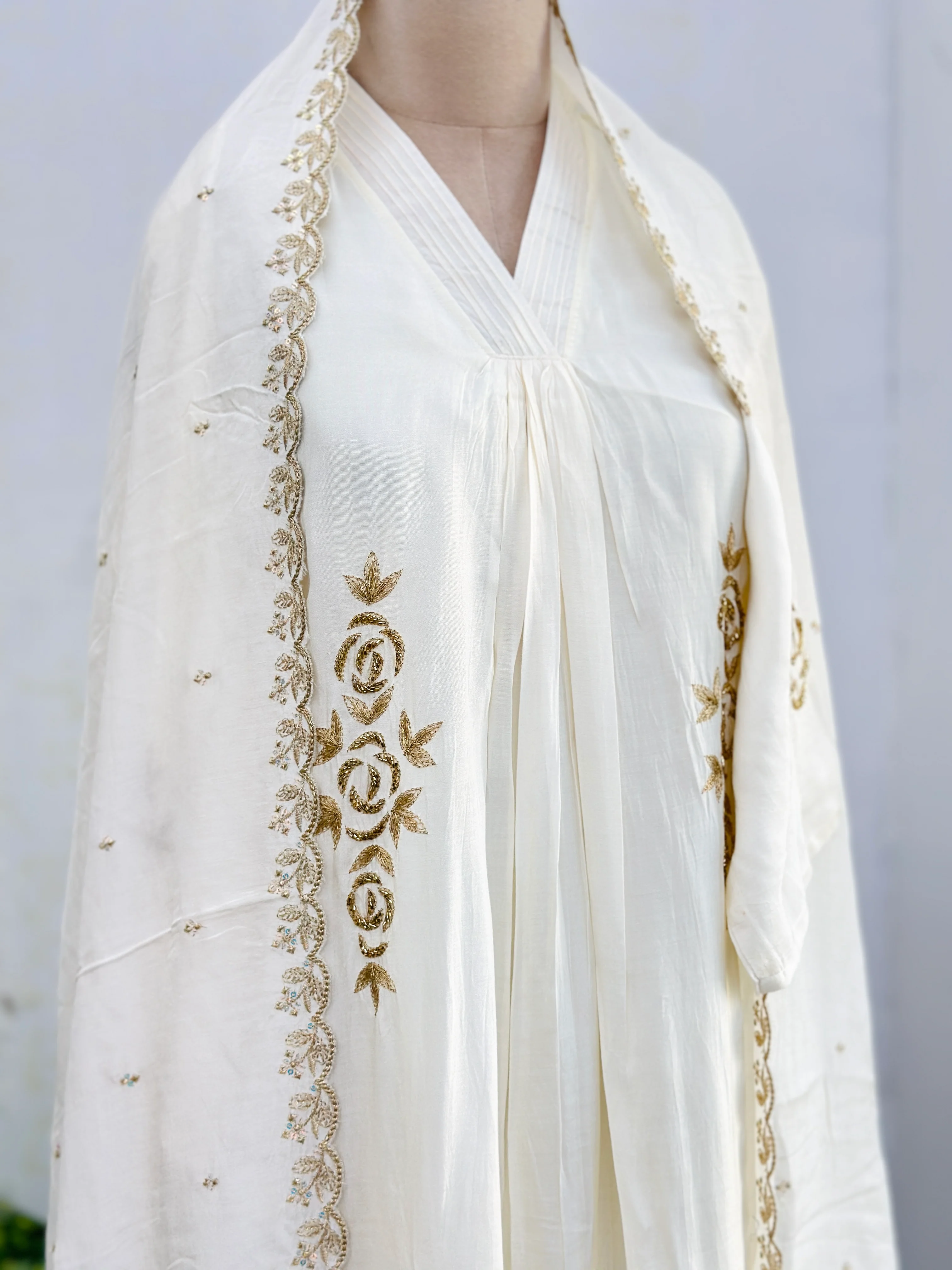 Pure mul cotton anarkali kurti set - Image 4