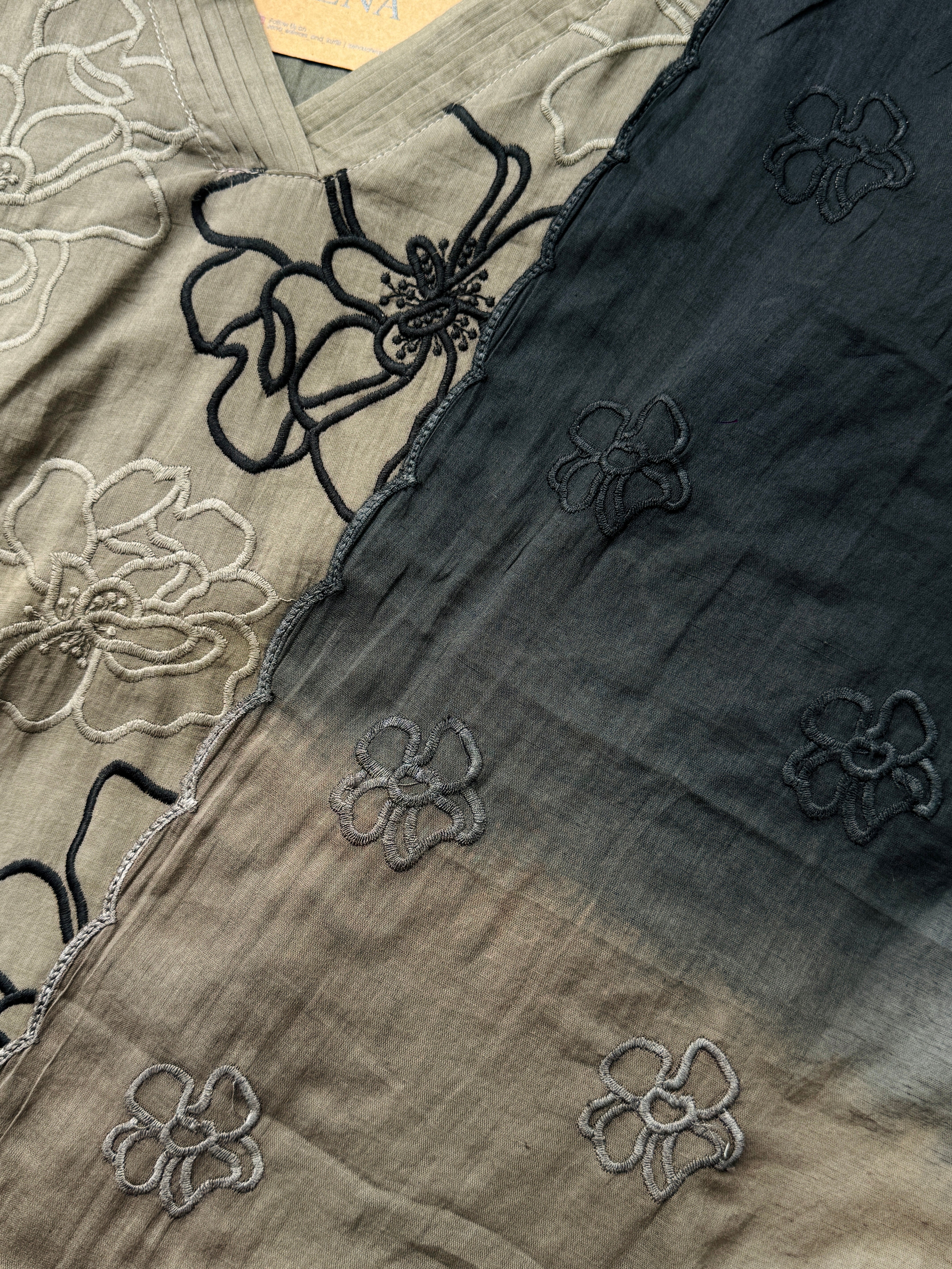 Pure Mul Cotton Embroidered Kurti Set - Image 6