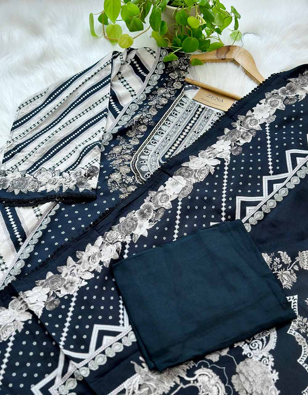 Semi-Stitched Muslin Partywear Suit β Grace Meets Glamour π - Image 3