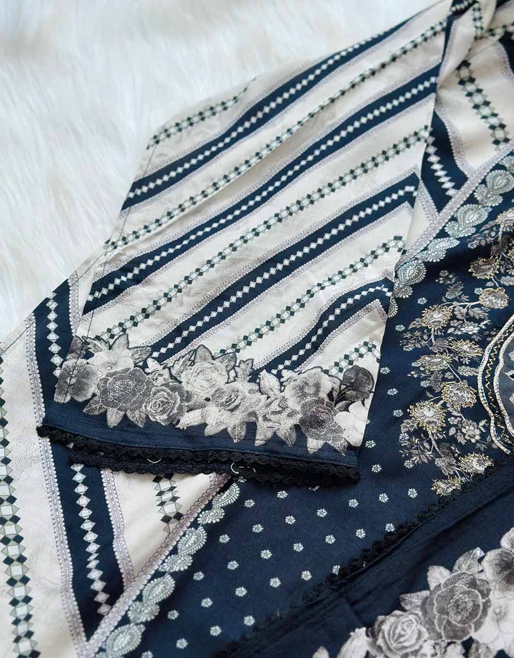 Semi-Stitched Muslin Partywear Suit β Grace Meets Glamour π - Image 5