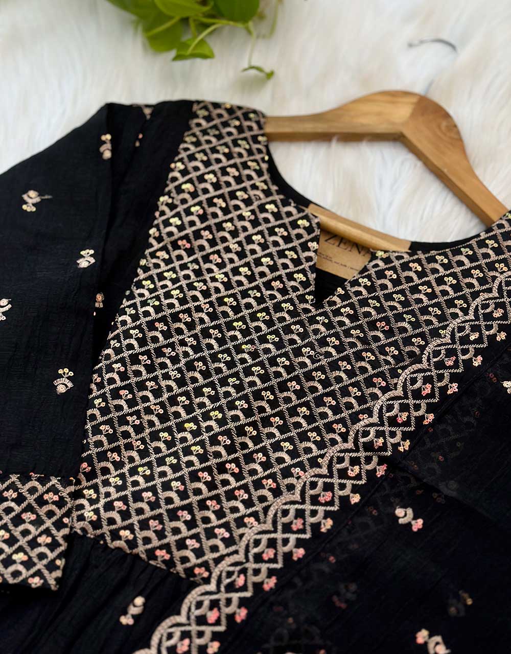 Ready to Wear Eid Arrival Shimmer Silk Kurti Set β Radiate Festive Elegance β¨ - Image 3