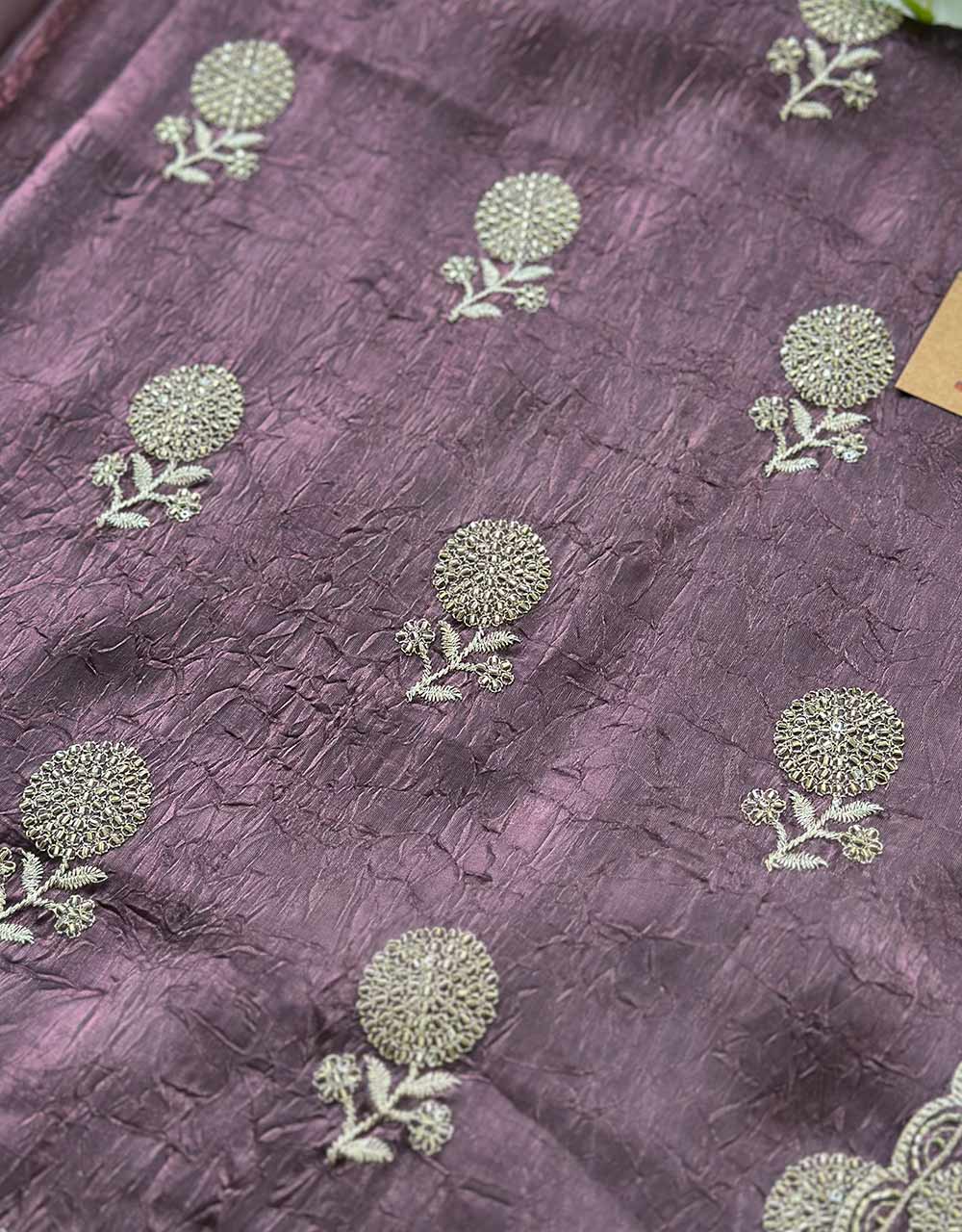 Unstitched Shimmer Silk Partywear Suit β¨ - Image 3