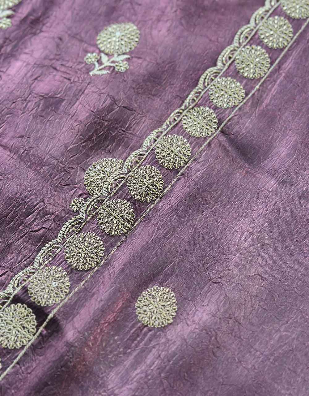 Unstitched Shimmer Silk Partywear Suit β¨ - Image 4
