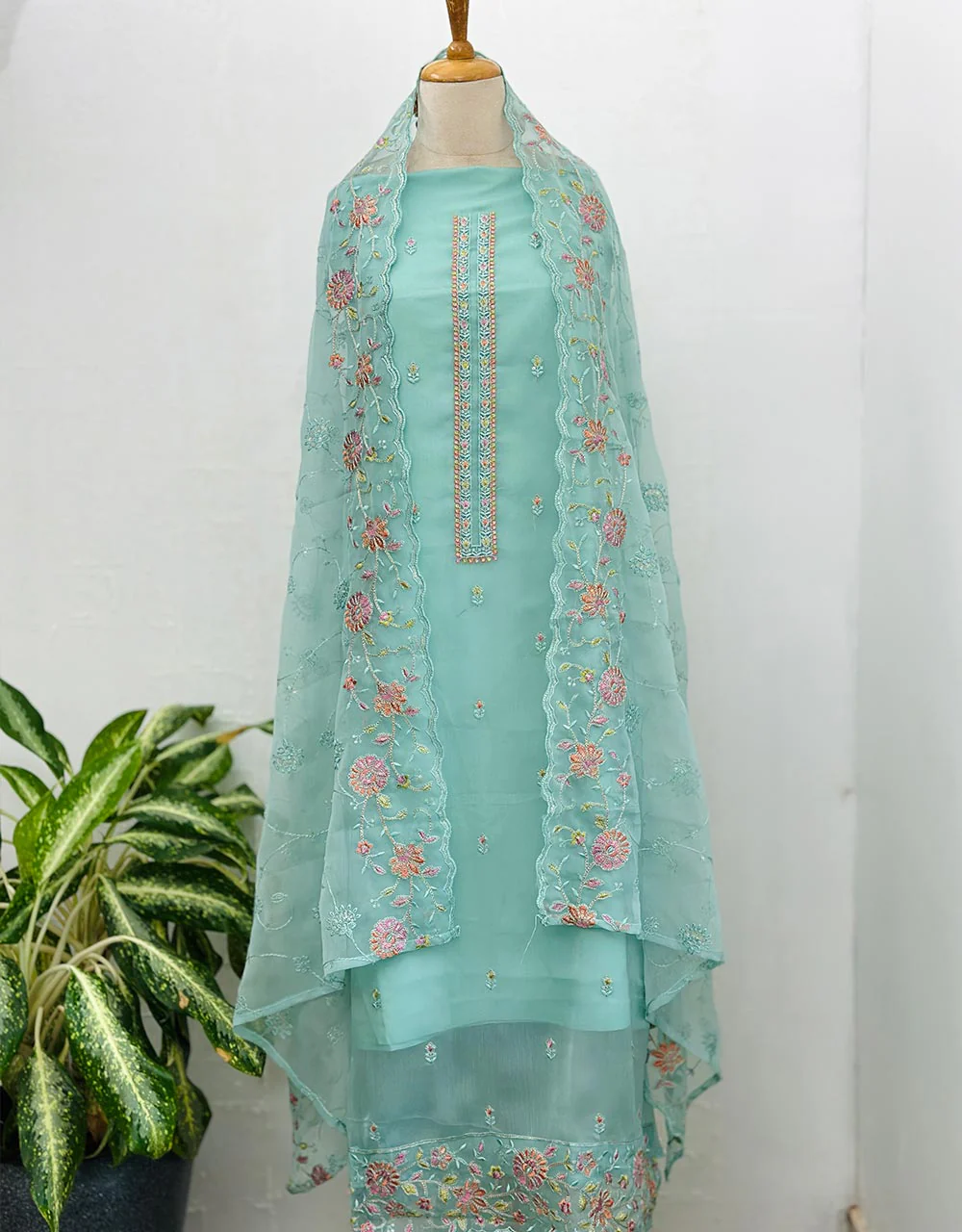 Unstitched Shimmer Silk Party Wear Suit β¨ - Image 10