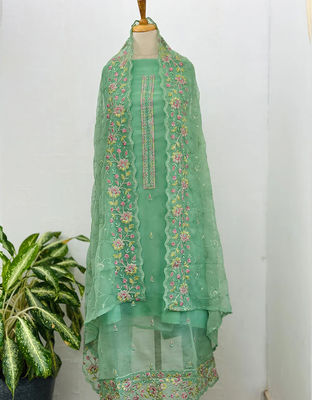 Unstitched Shimmer Silk Party Wear Suit β¨ - Image 13