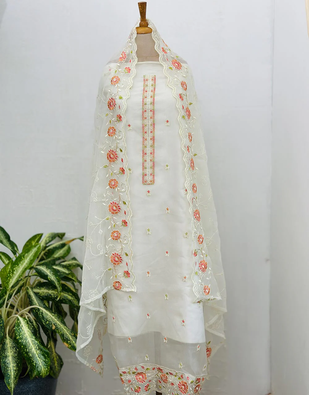 Unstitched Shimmer Silk Party Wear Suit β¨ - Image 2