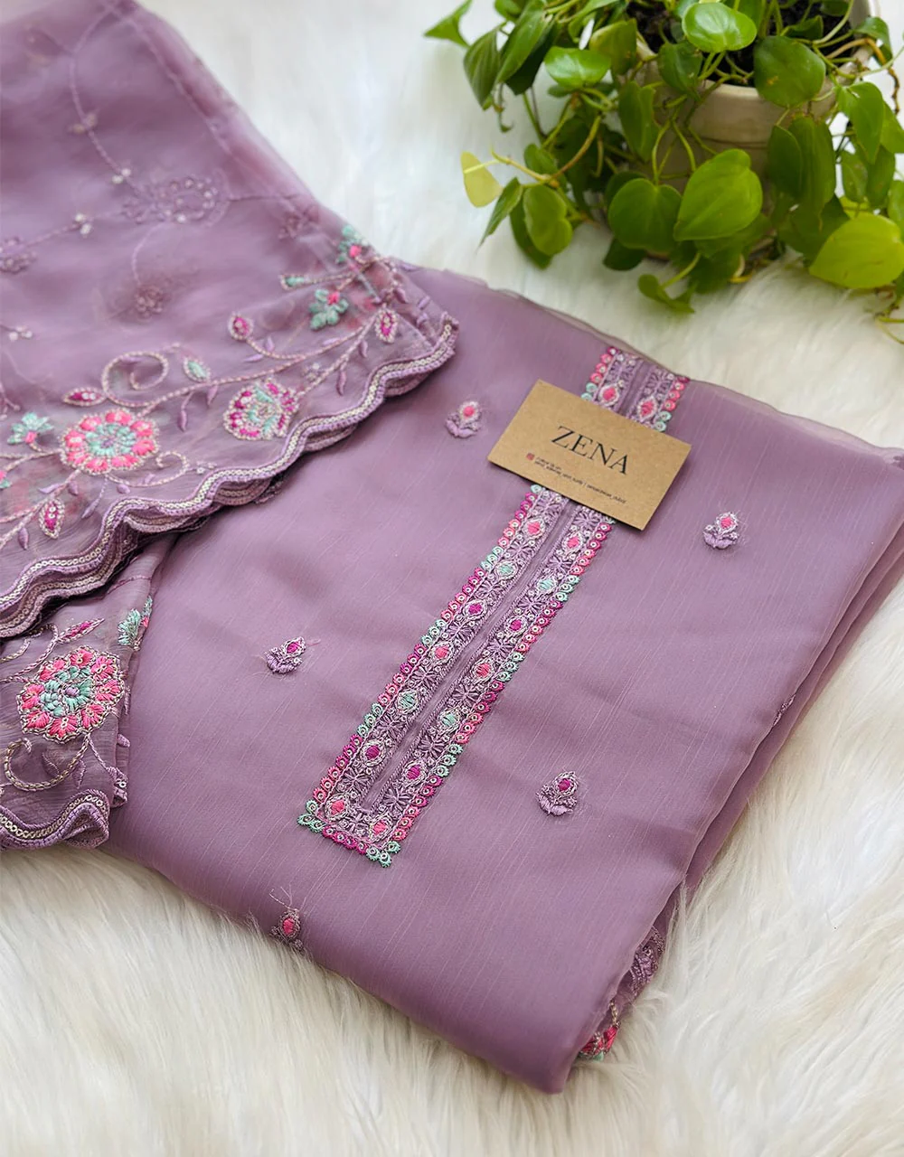 Unstitched Shimmer Silk Party Wear Suit β¨ - Image 6