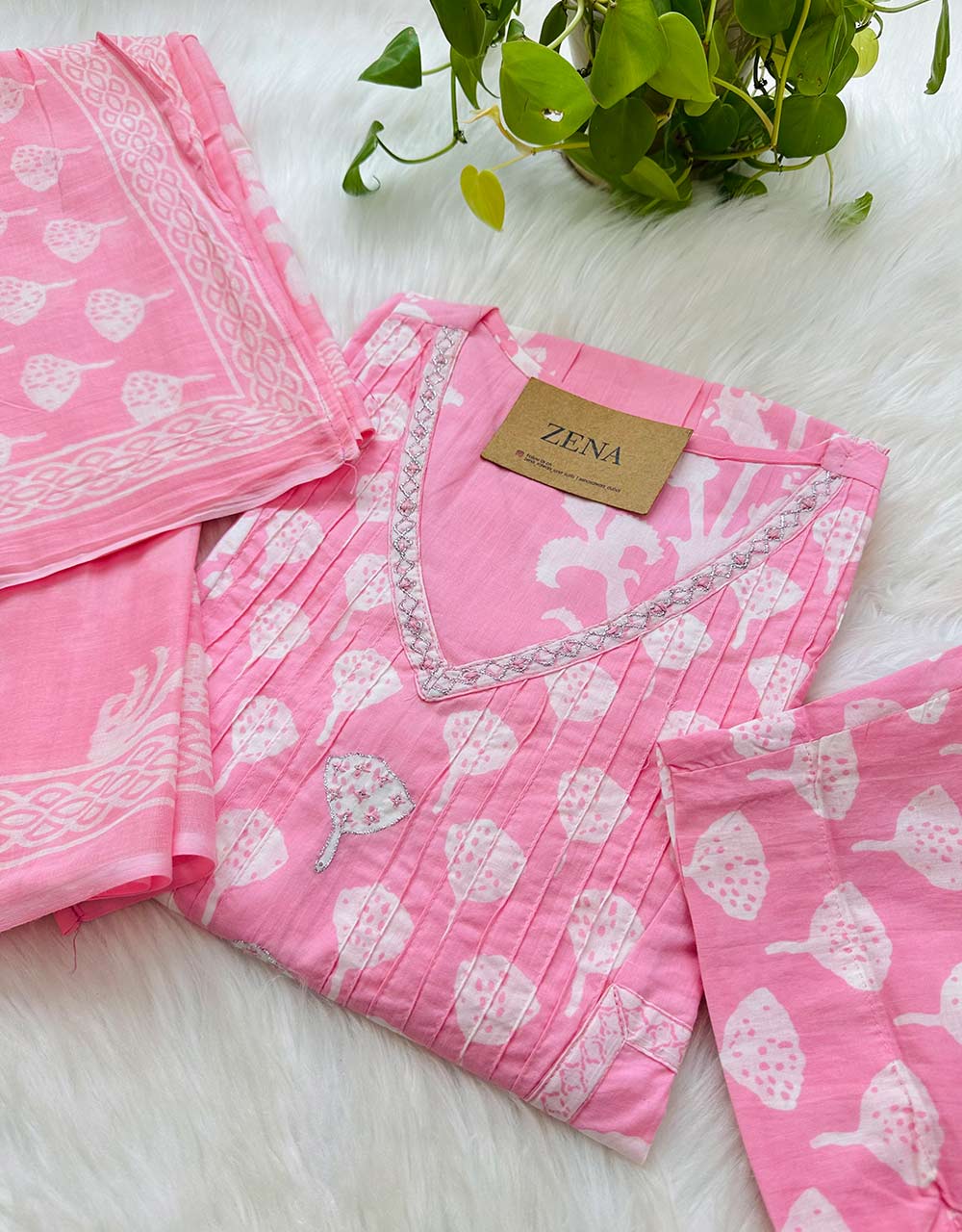 Ready to Wear Pure Cotton Kurti Set โ Graceful Comfort for Every Occasion โจ - Image 3