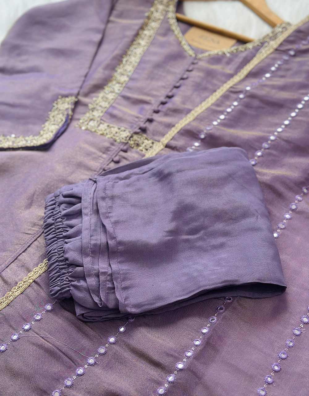 Pure Tissue Silk Ready-to-Wear Kurti Set β Sheer Elegance & Timeless Grace β¨ - Image 3
