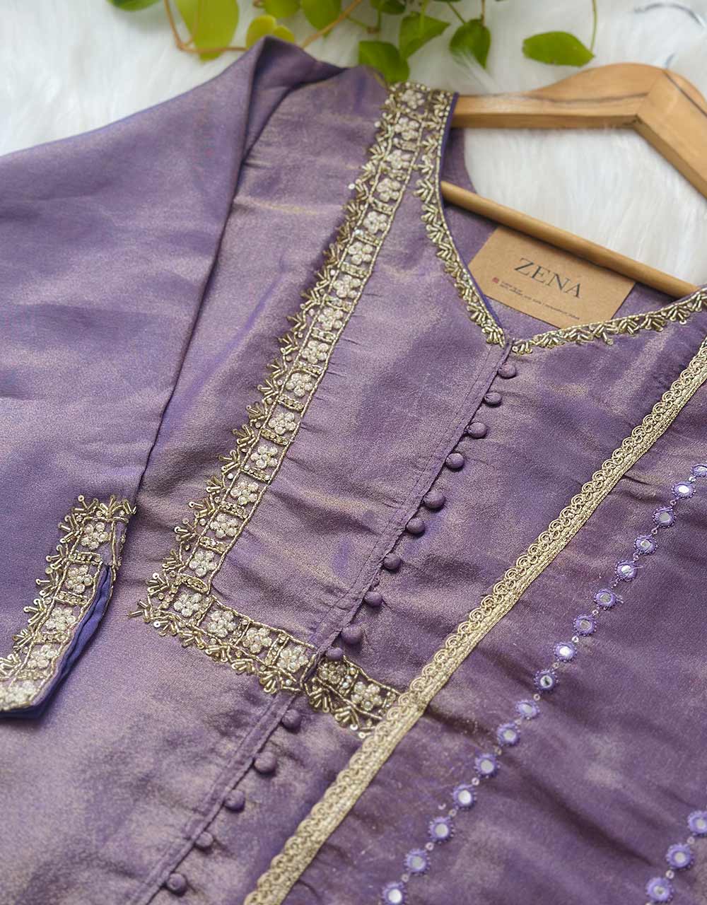 Pure Tissue Silk Ready-to-Wear Kurti Set β Sheer Elegance & Timeless Grace β¨ - Image 4