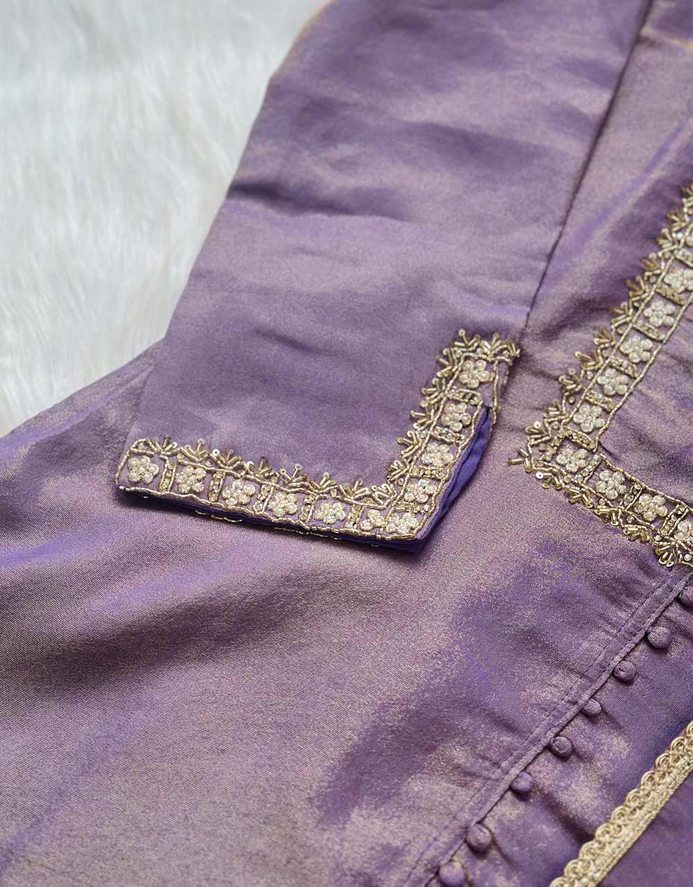Pure Tissue Silk Ready-to-Wear Kurti Set β Sheer Elegance & Timeless Grace β¨ - Image 6