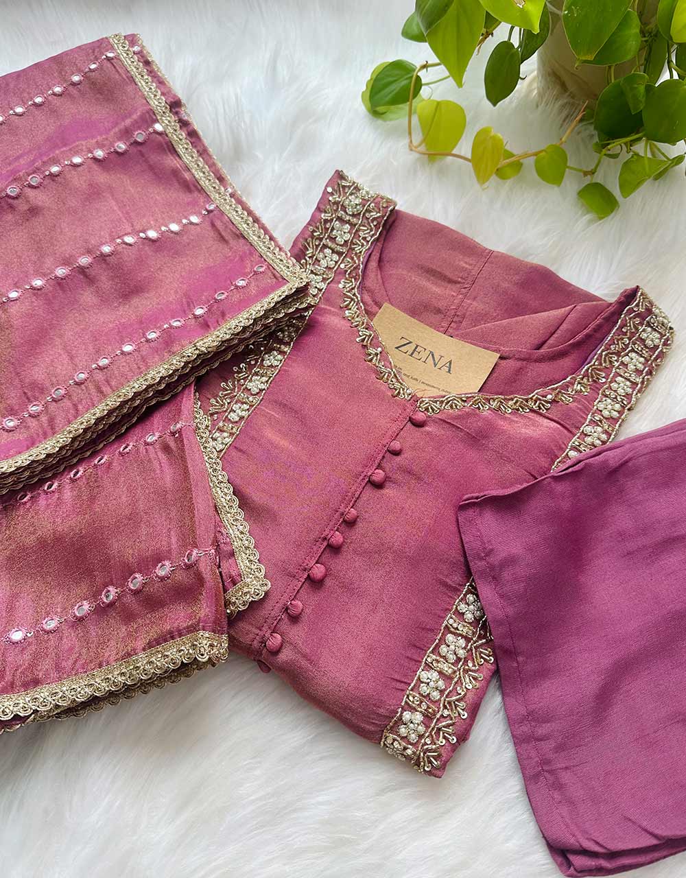 Pure Tissue Silk Ready-to-Wear Kurti Set β Sheer Elegance & Timeless Grace β¨ - Image 7