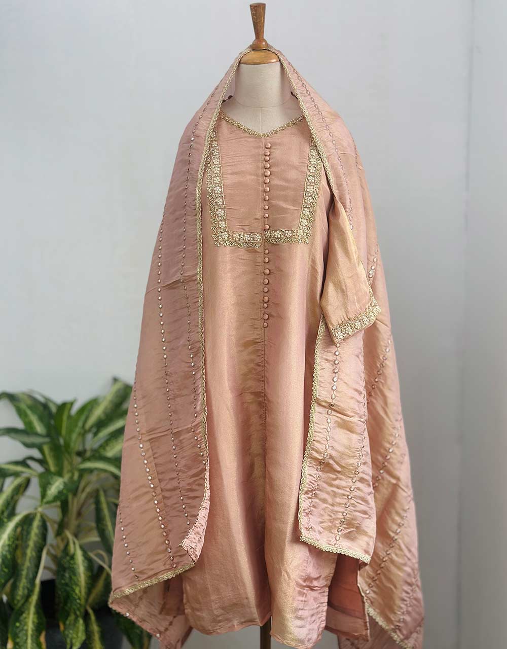 Pure Tissue Silk Ready-to-Wear Kurti Set β Sheer Elegance & Timeless Grace β¨ - Image 9