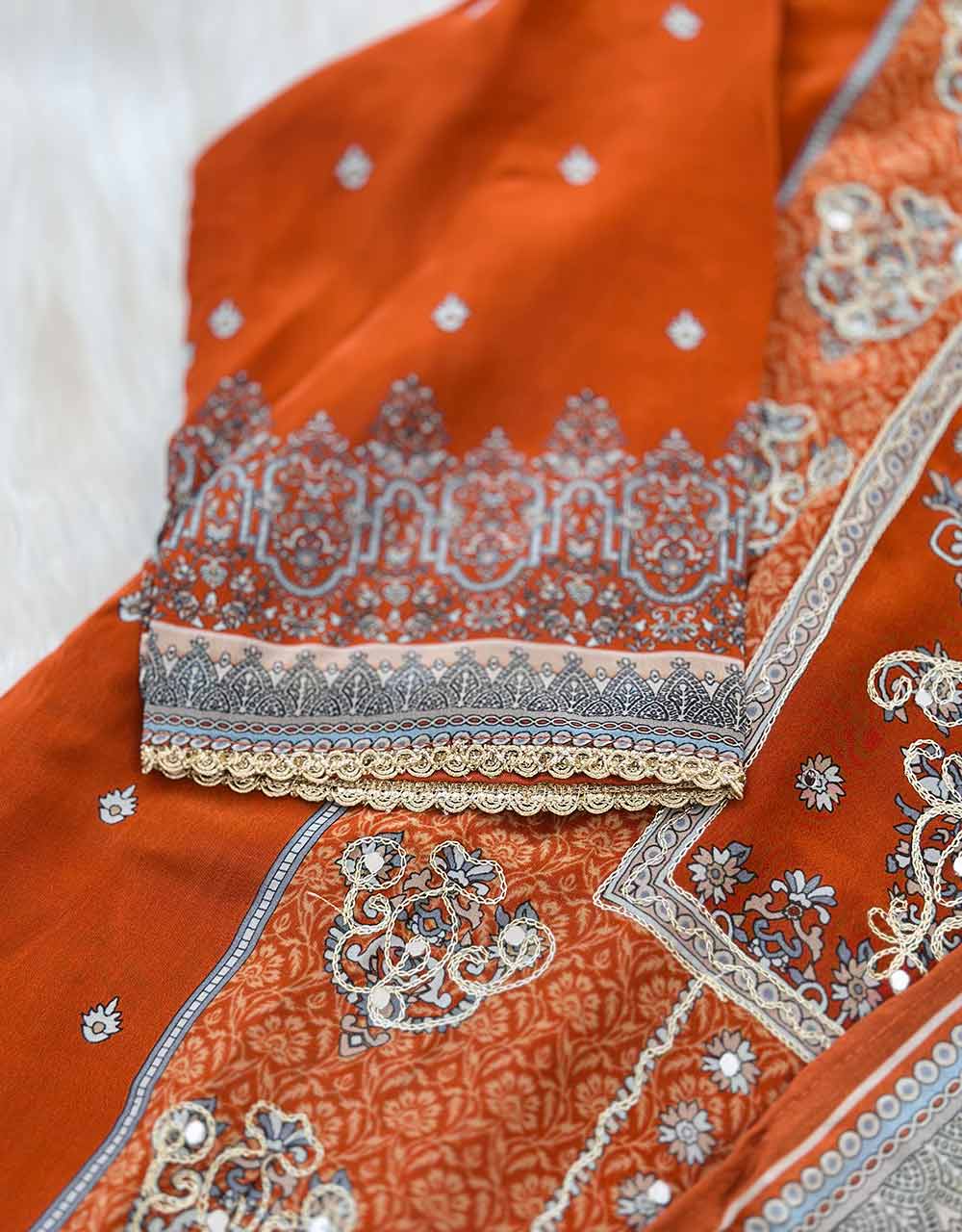 READY TO WEAR PURE CREPE HAND WORK KURTI SET β Grace in Every Stitch β¨ - Image 3