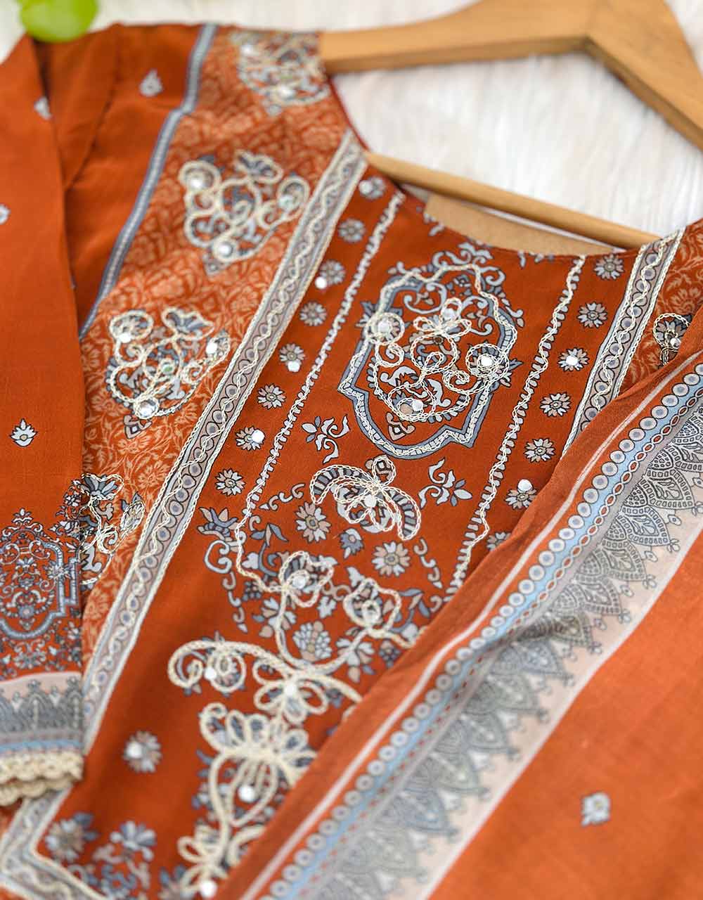 READY TO WEAR PURE CREPE HAND WORK KURTI SET β Grace in Every Stitch β¨ - Image 4