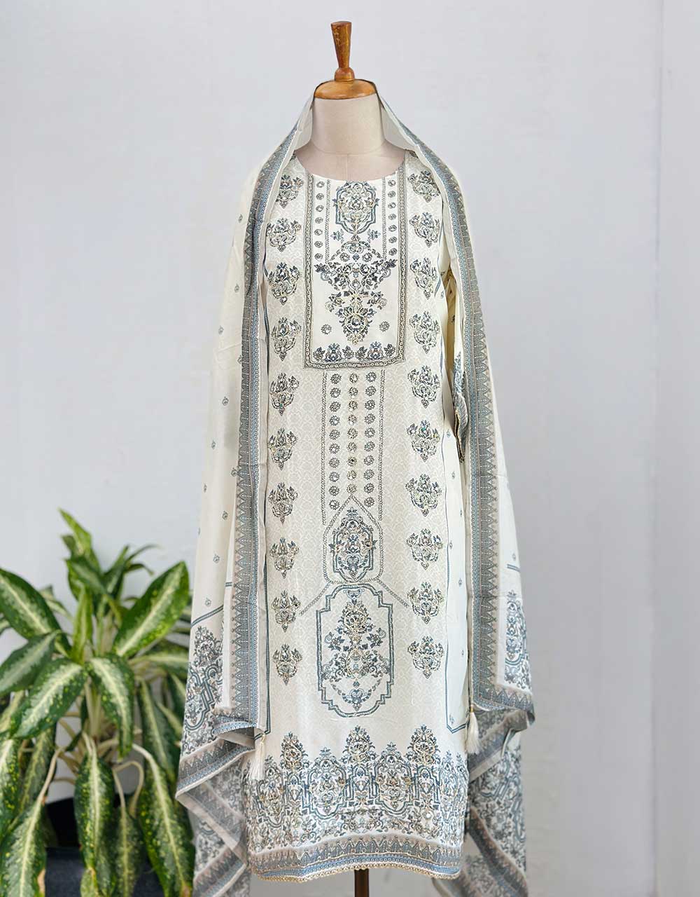 READY TO WEAR PURE CREPE HAND WORK KURTI SET β Grace in Every Stitch β¨ - Image 9
