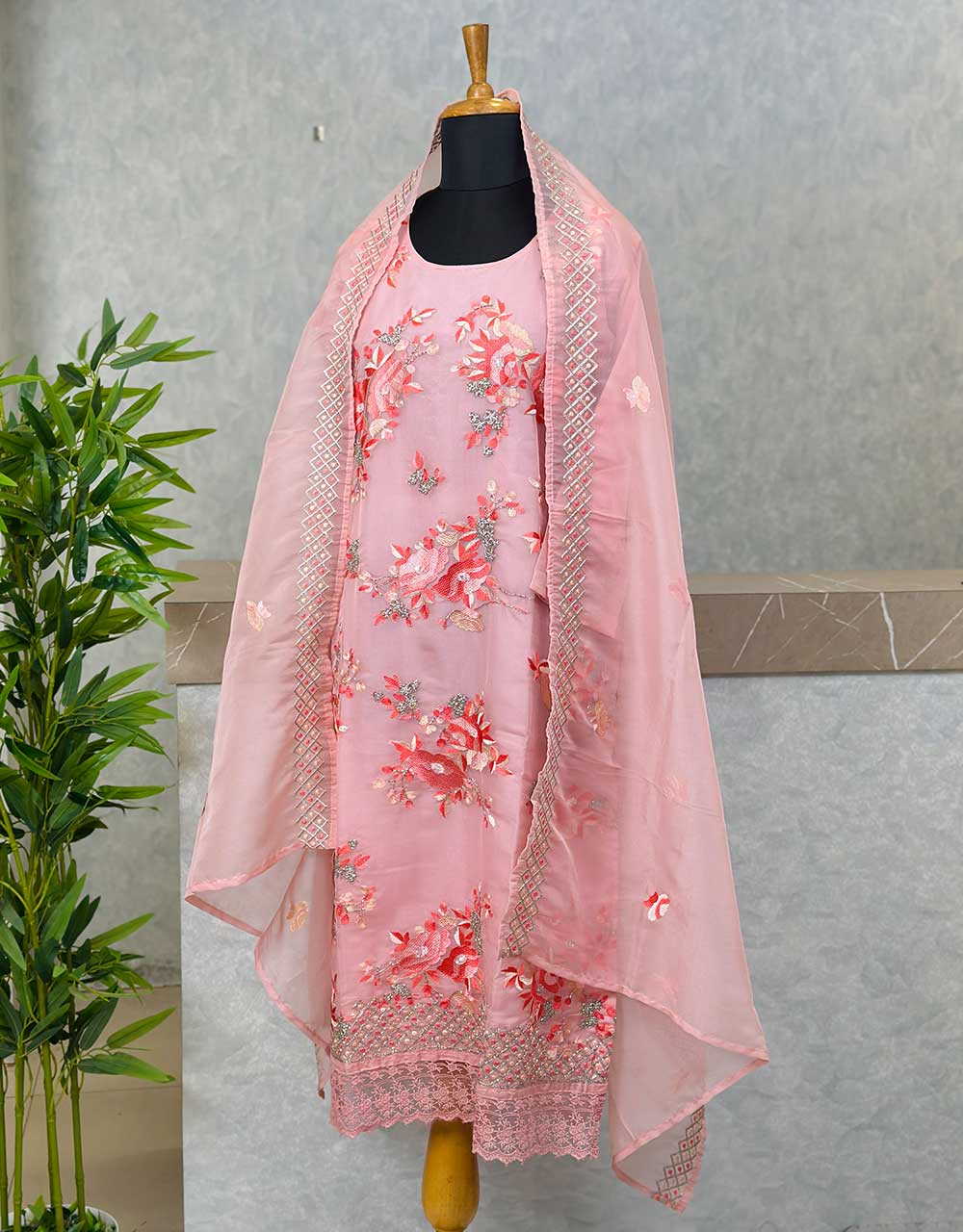 Ready-to-Wear Organza Kurti Set π
