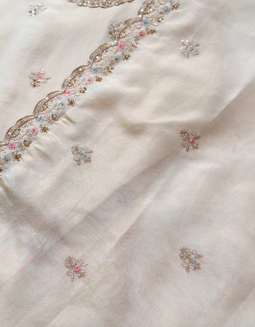 Tissue Silk Handwork Party Wear Suit โ A Touch of Luxury & Elegance โจ - Image 5