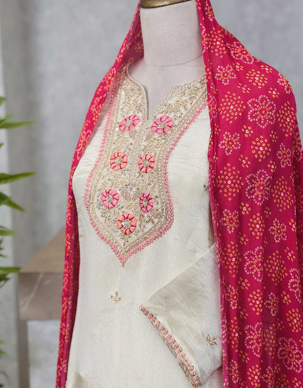 Tissue Silk Ready-to-Wear Kurti Set 🌟 - Image 2