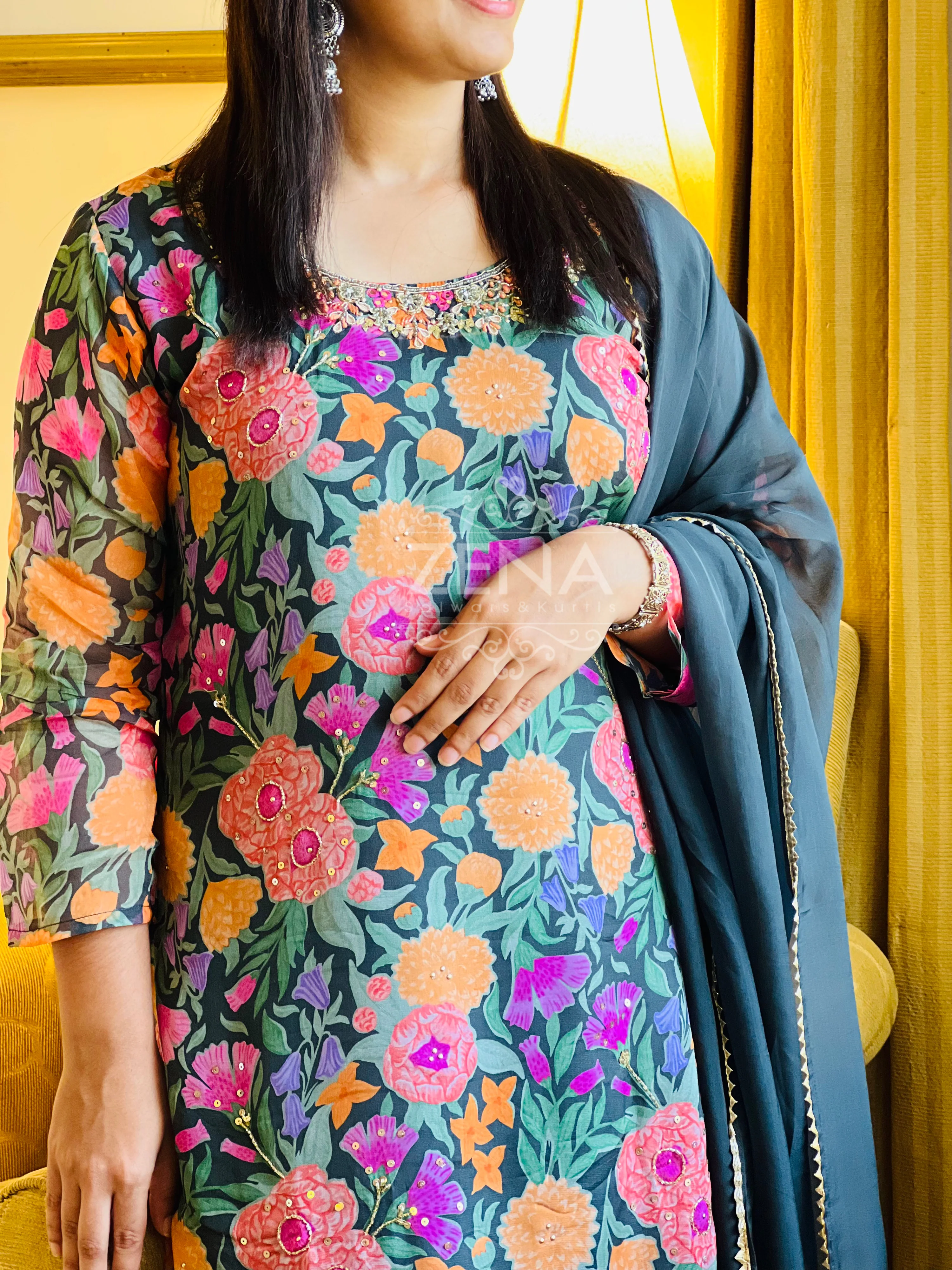 Ready-to-Wear Organza Kurti Set 🌟 - Image 3