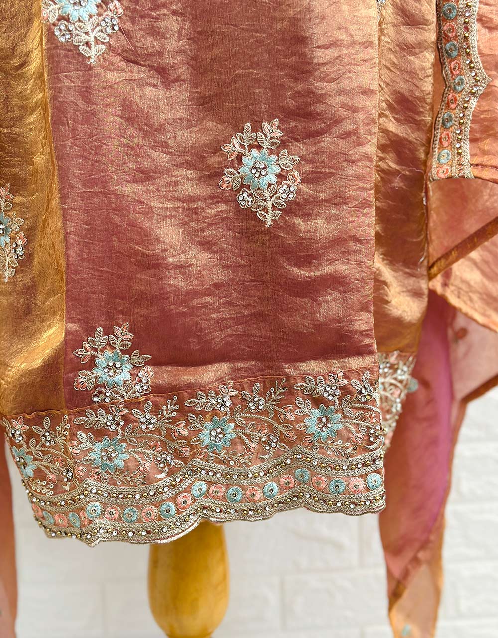 Ready-to-Wear Shimmer Silk Partywear Suit 🌟 - Image 10