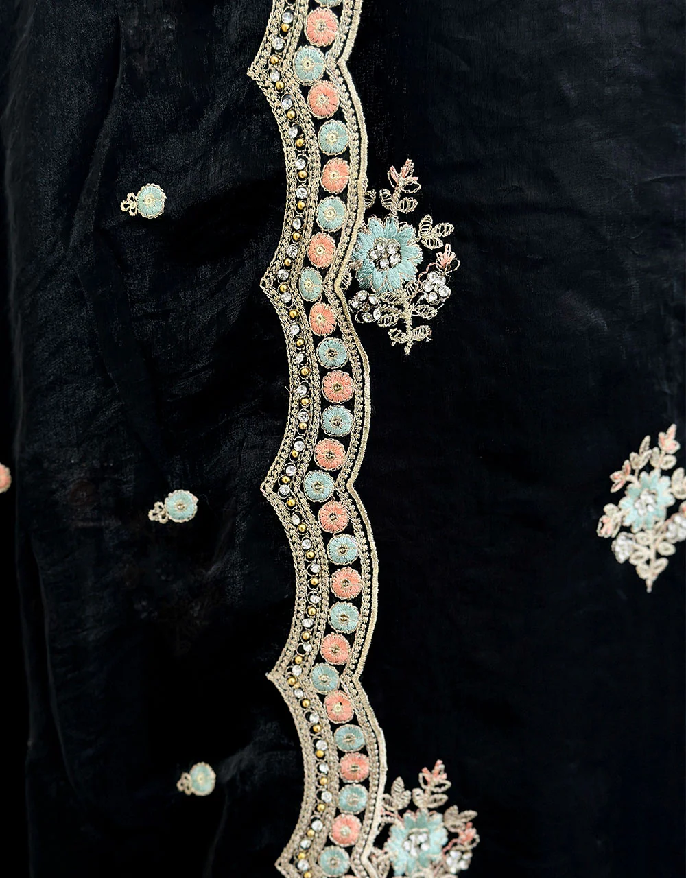 Ready-to-Wear Shimmer Silk Partywear Suit 🌟 - Image 4