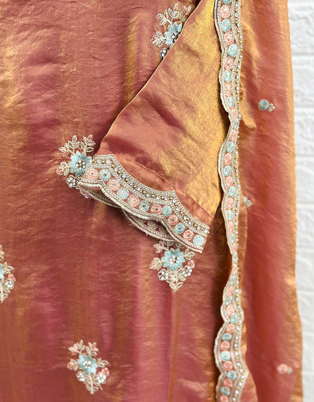 Ready-to-Wear Shimmer Silk Partywear Suit 🌟 - Image 9