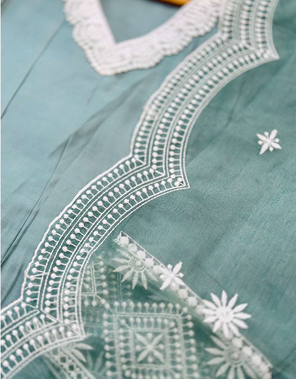 Graceful Charm β READY TO WEAR MUL COTTON KURTI SET WITH ORGANZA DUPATTA β¨ - Image 5