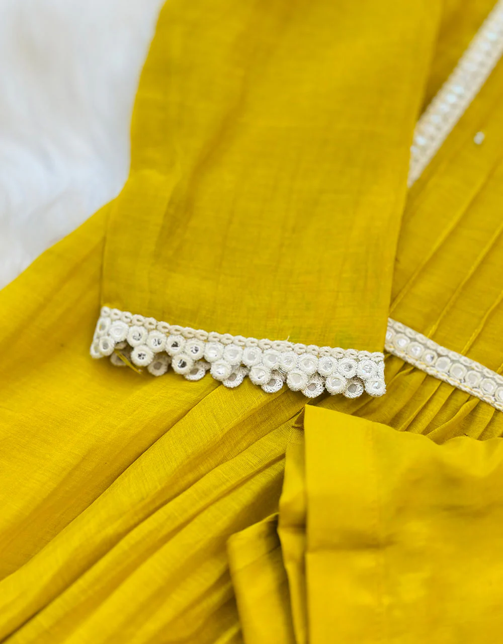 READY TO WEAR PURE MULTIPLE CHANDERI ANARKALI KURTI SET ✨ - Image 5