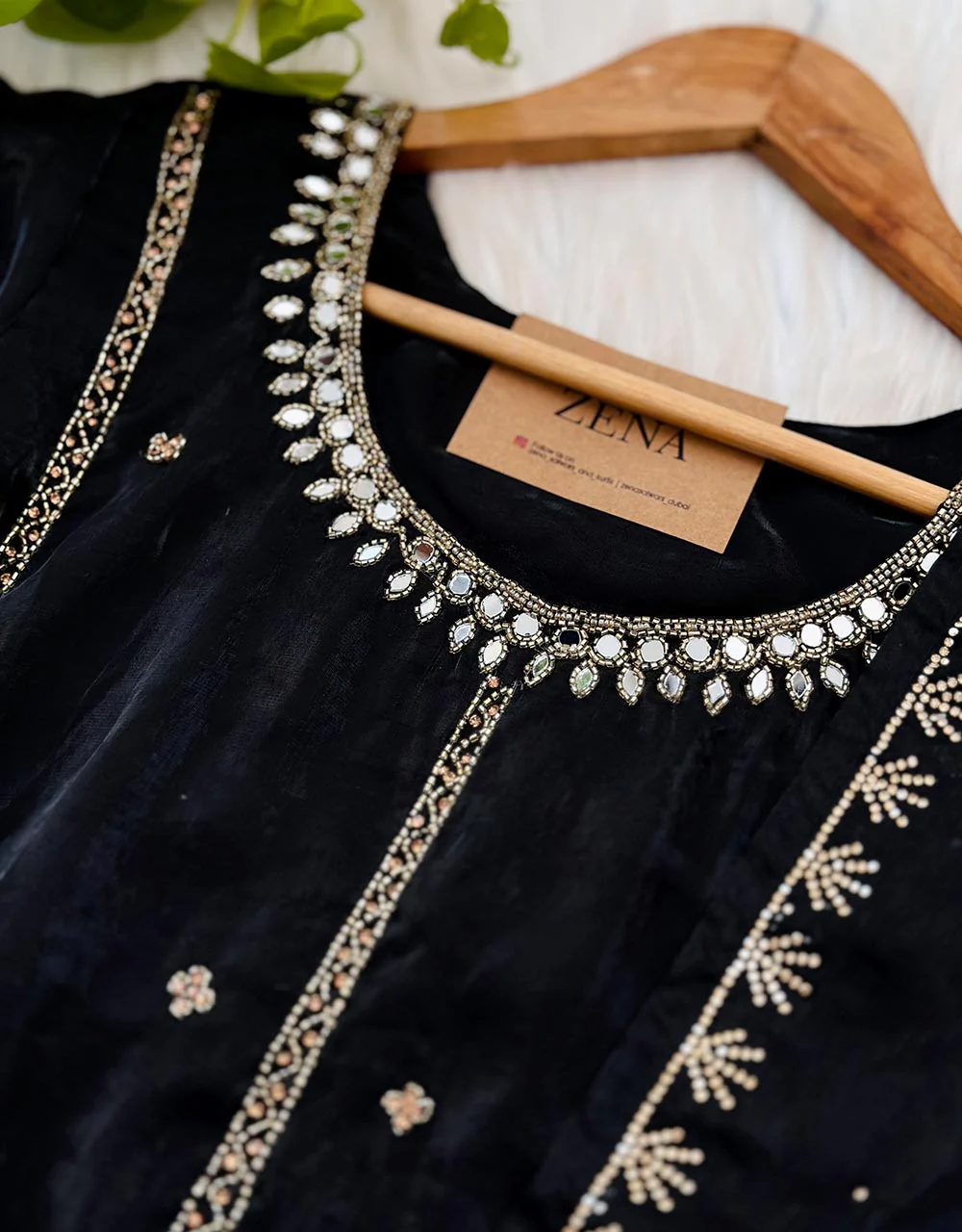 Ready to Wear Hand Work Kurti Set with Real Mirror Work โจ - Image 3