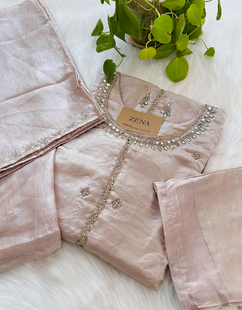 Ready to Wear Hand Work Kurti Set with Real Mirror Work โจ - Image 7