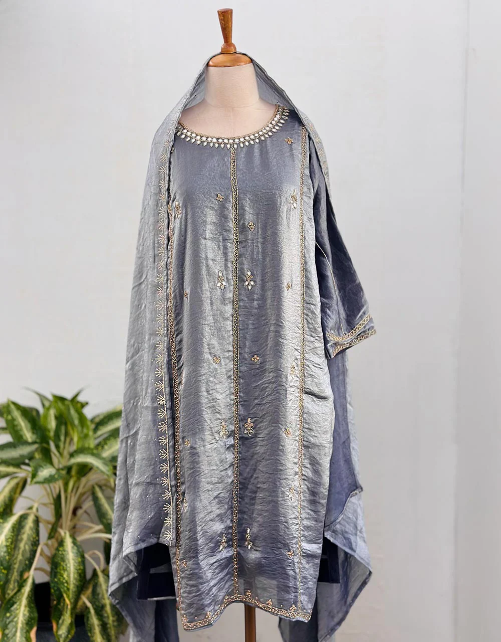Ready to Wear Hand Work Kurti Set with Real Mirror Work โจ - Image 9