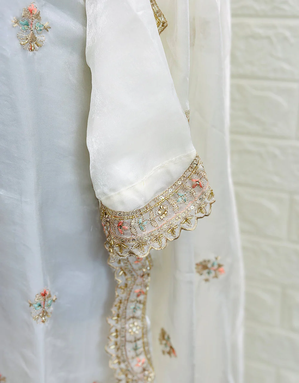 Ready-to-Wear Shimmer Silk Partywear Suit 🌟 - Image 12