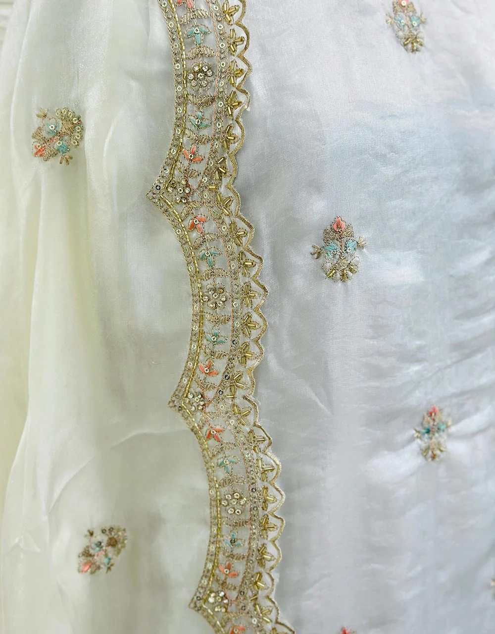 Ready-to-Wear Shimmer Silk Partywear Suit 🌟 - Image 13